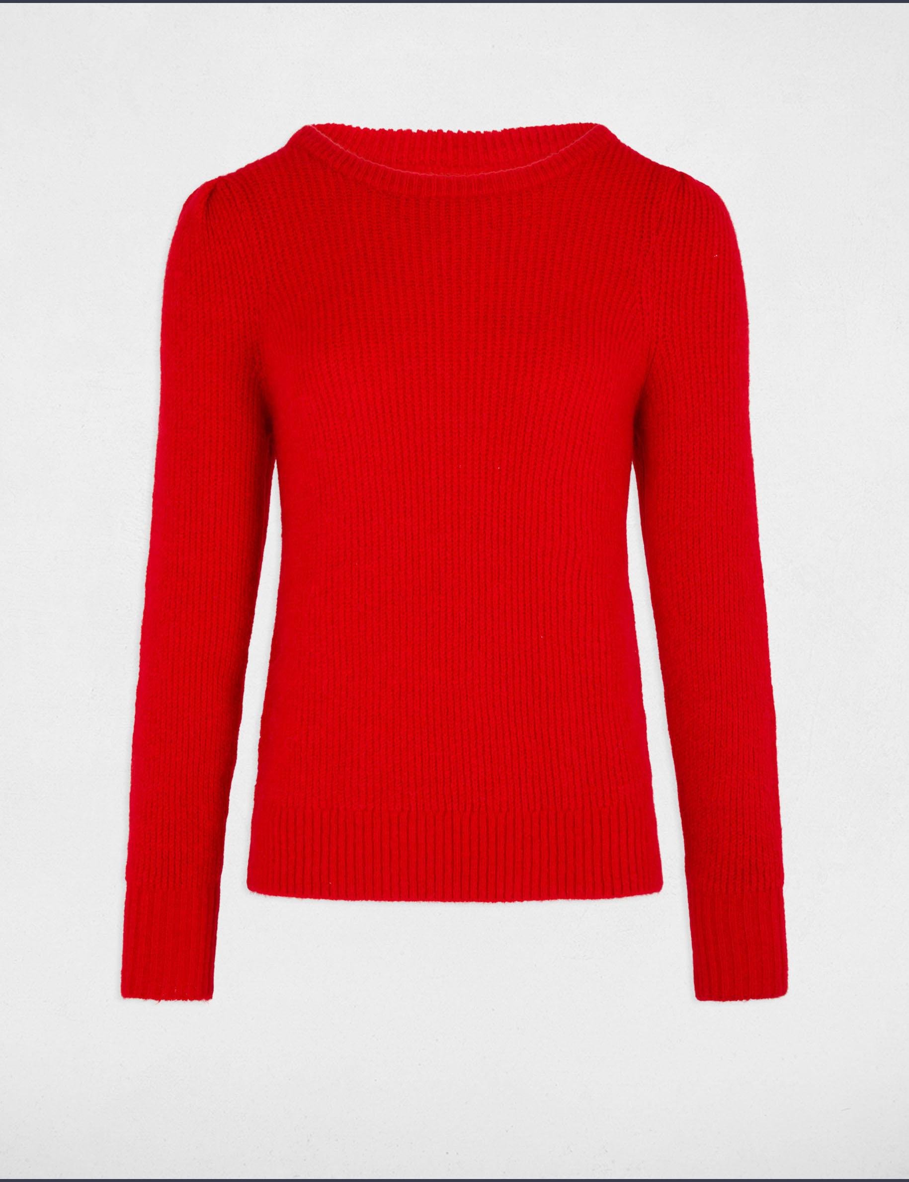 Jumper round neck long sleeves red women