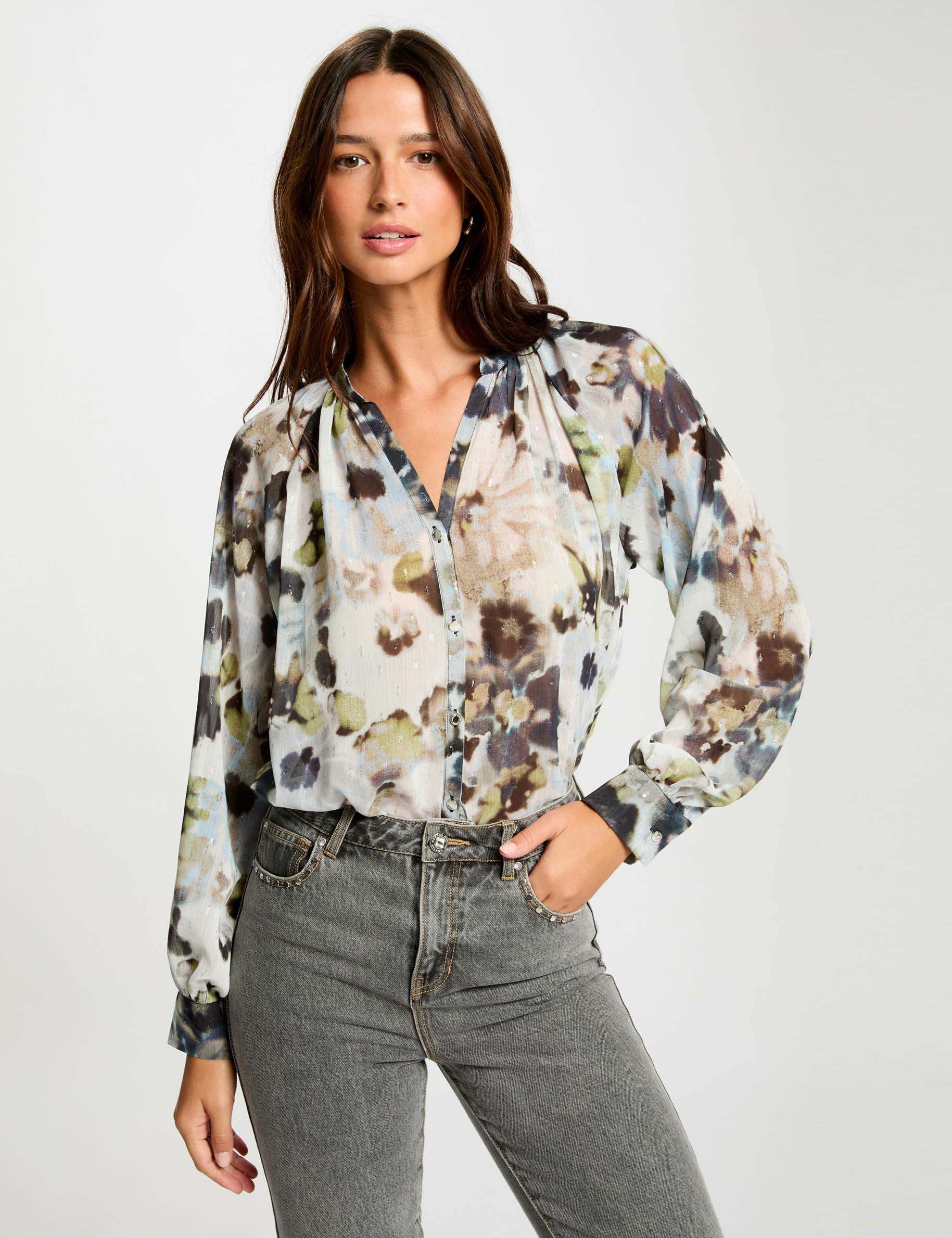 Long-sleeved shirt multicolored women