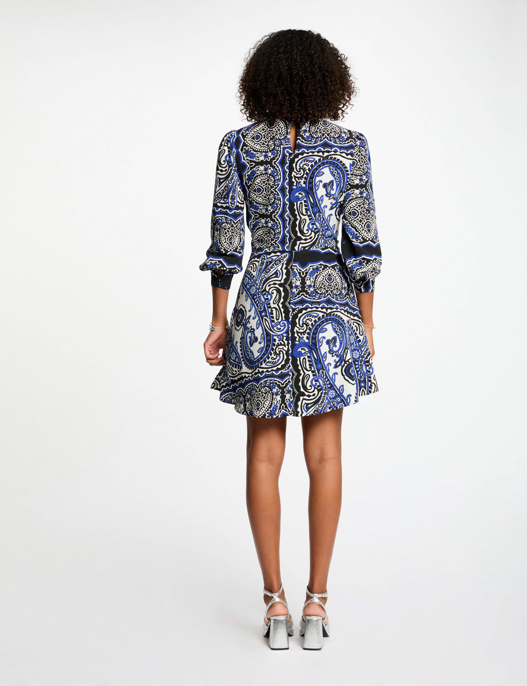 Printed mini A-line dress multicolor women