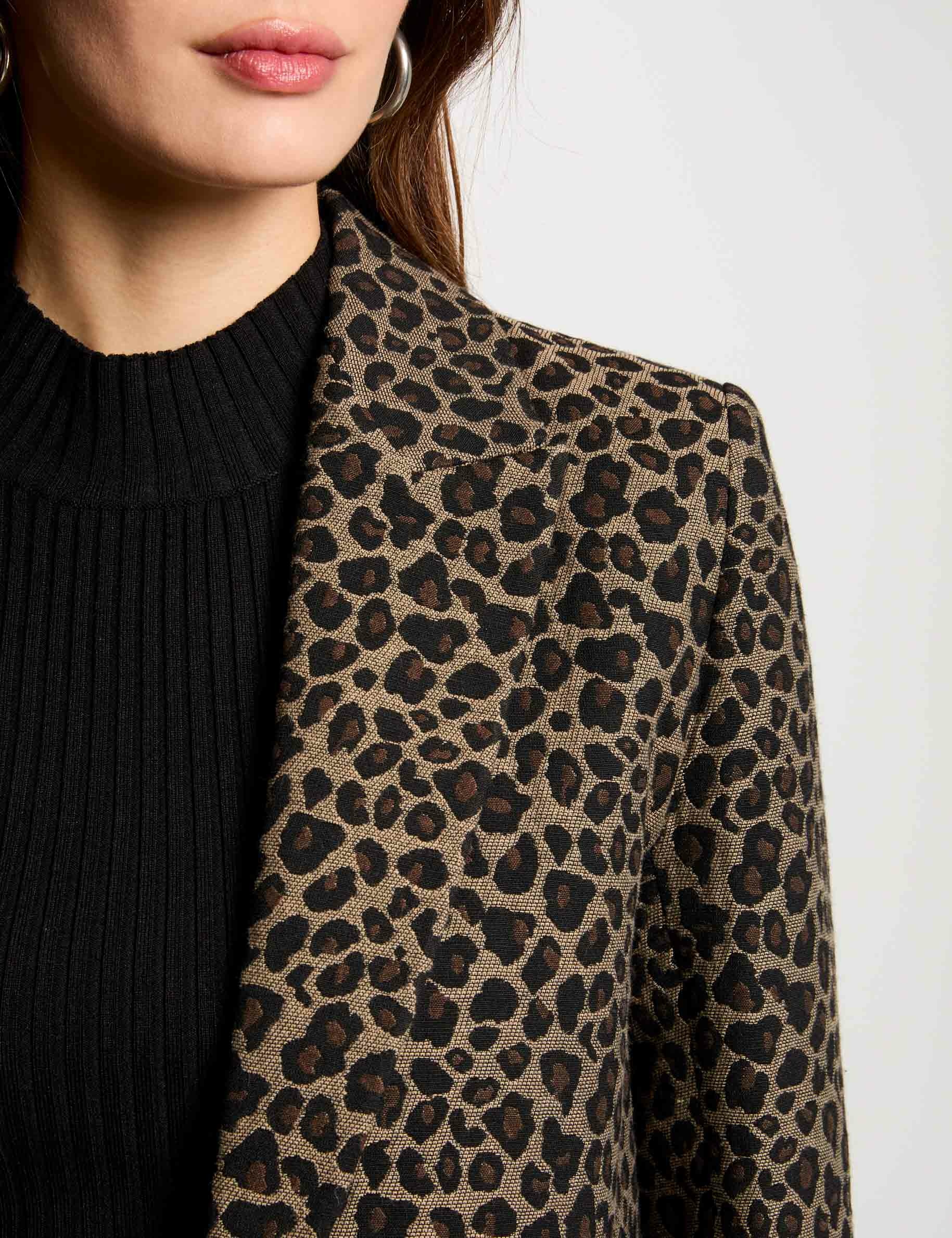 Jacket leopard print multicolor women