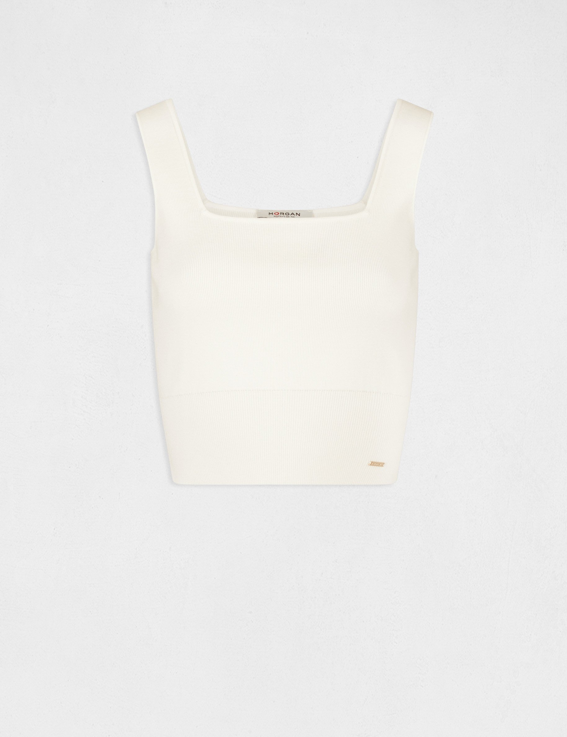 Jumper vest top wide straps ivory women