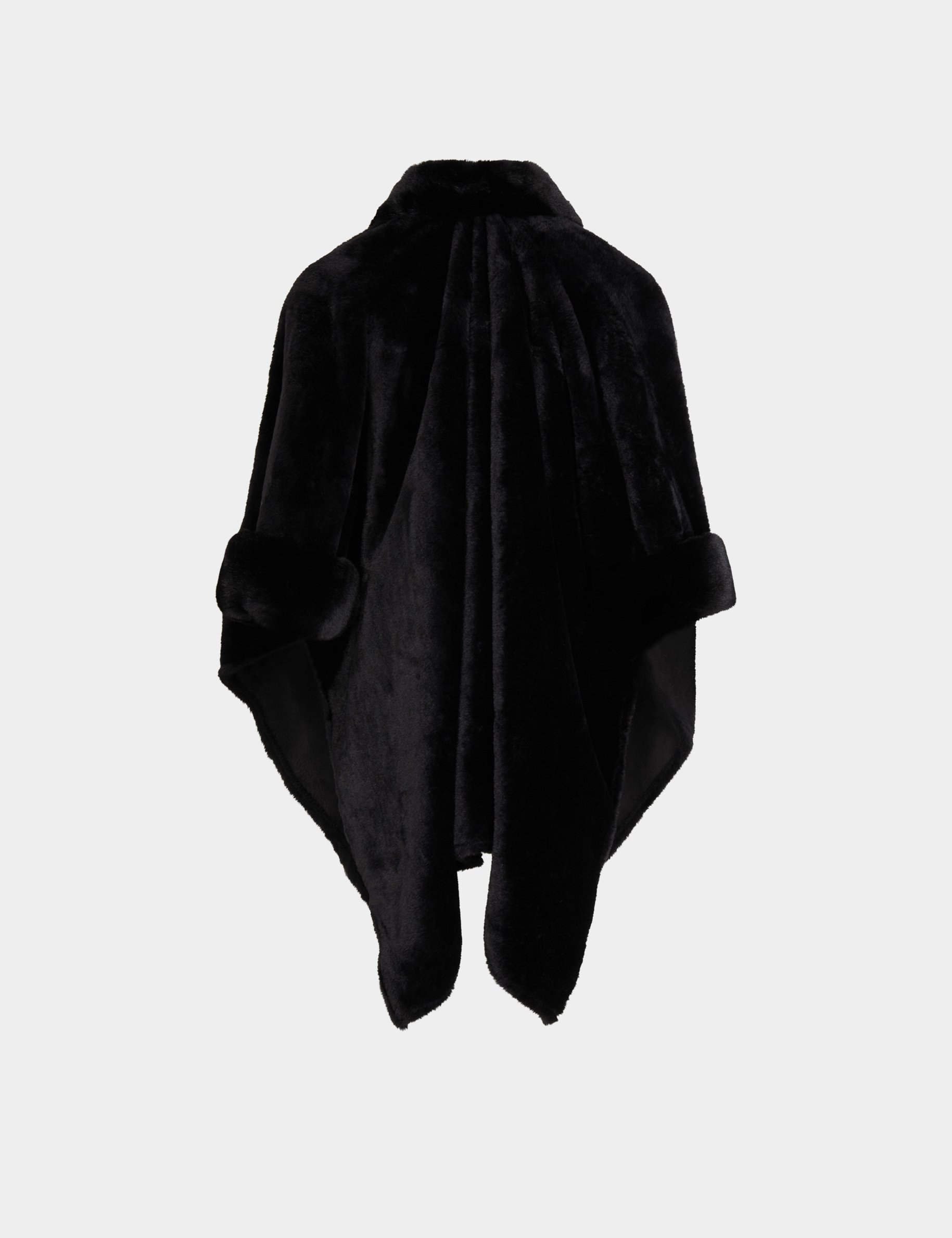 Faux fur cape black women