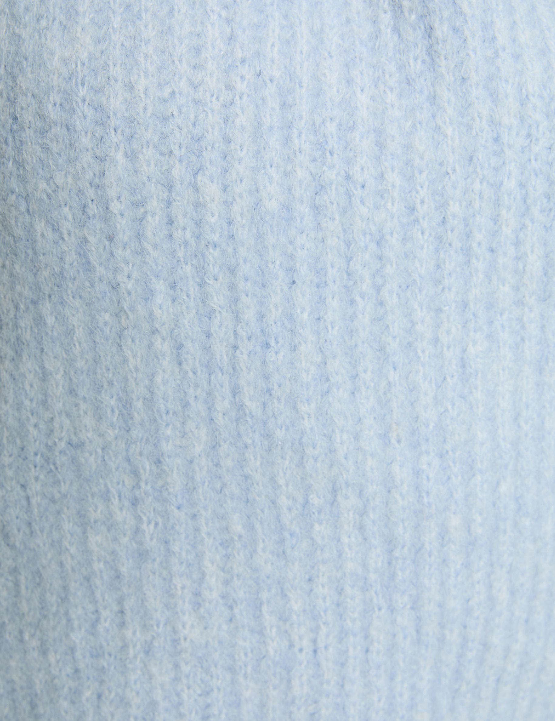 sweater with scarf collar sky blue women null