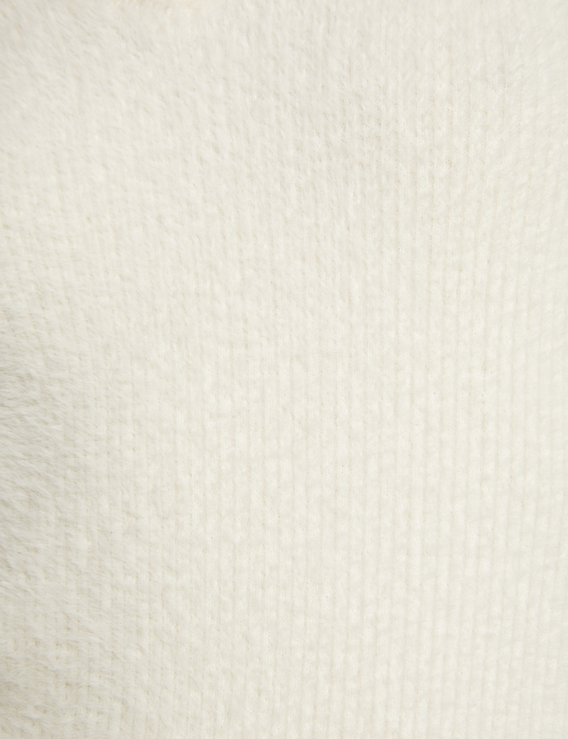 long sleeved jumper with fluffy knit ivory women null