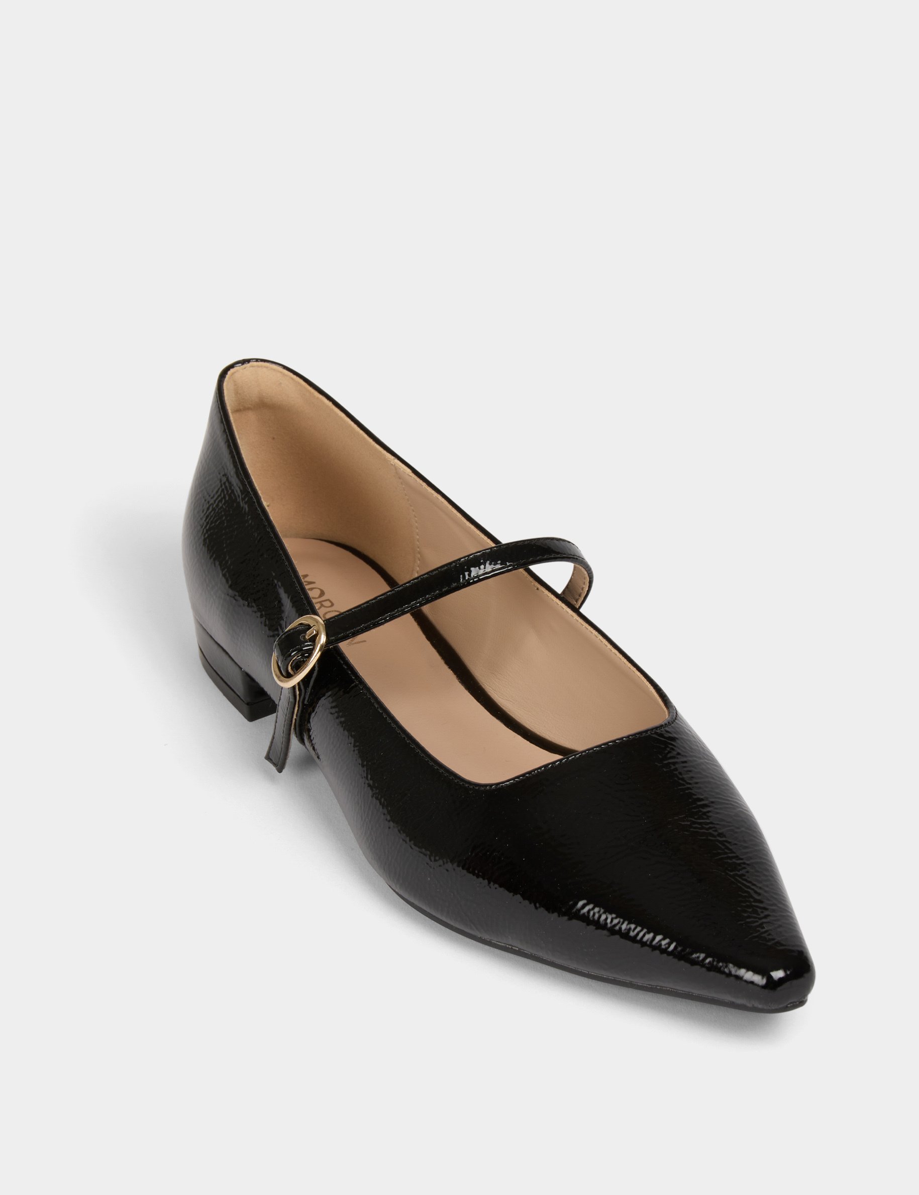 Patent ballet flats black women