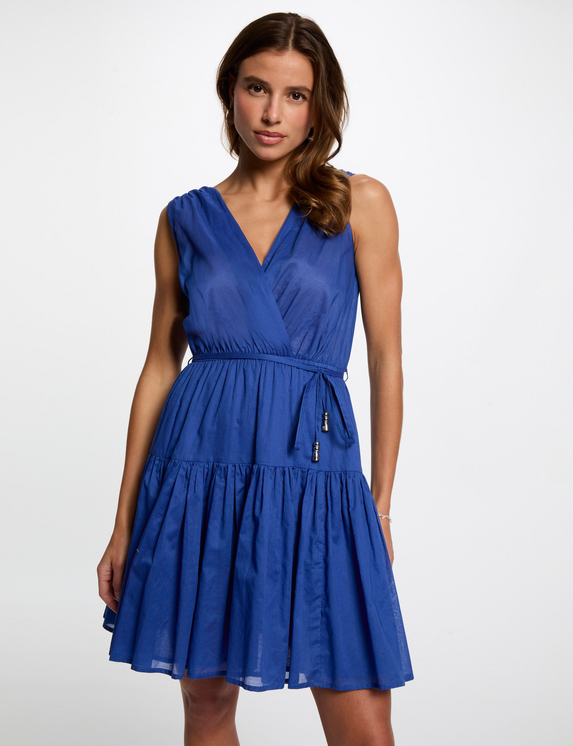 mini loose dress electric blue women Mini loose dress electric blue women