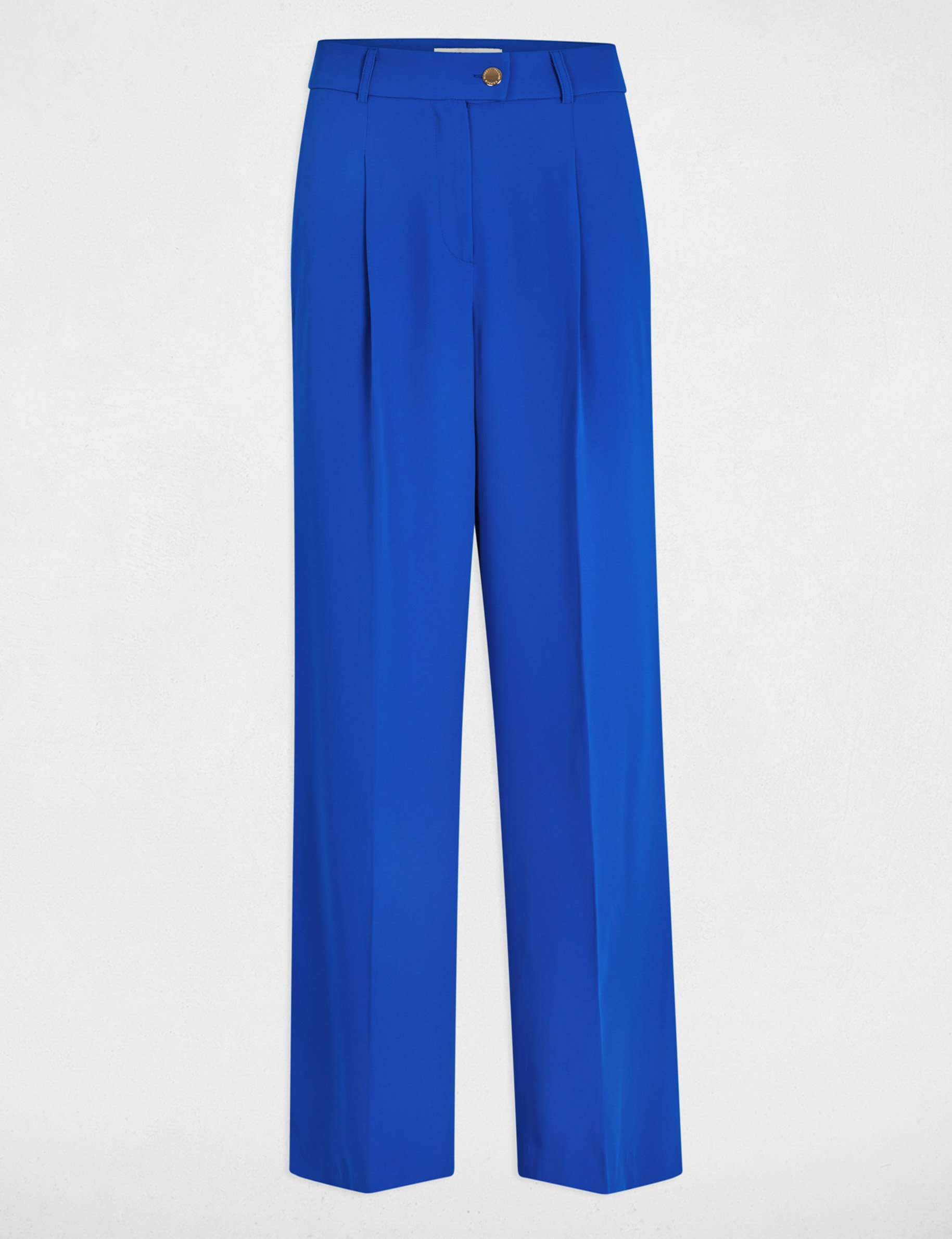 Loose flare trousers electric blue women