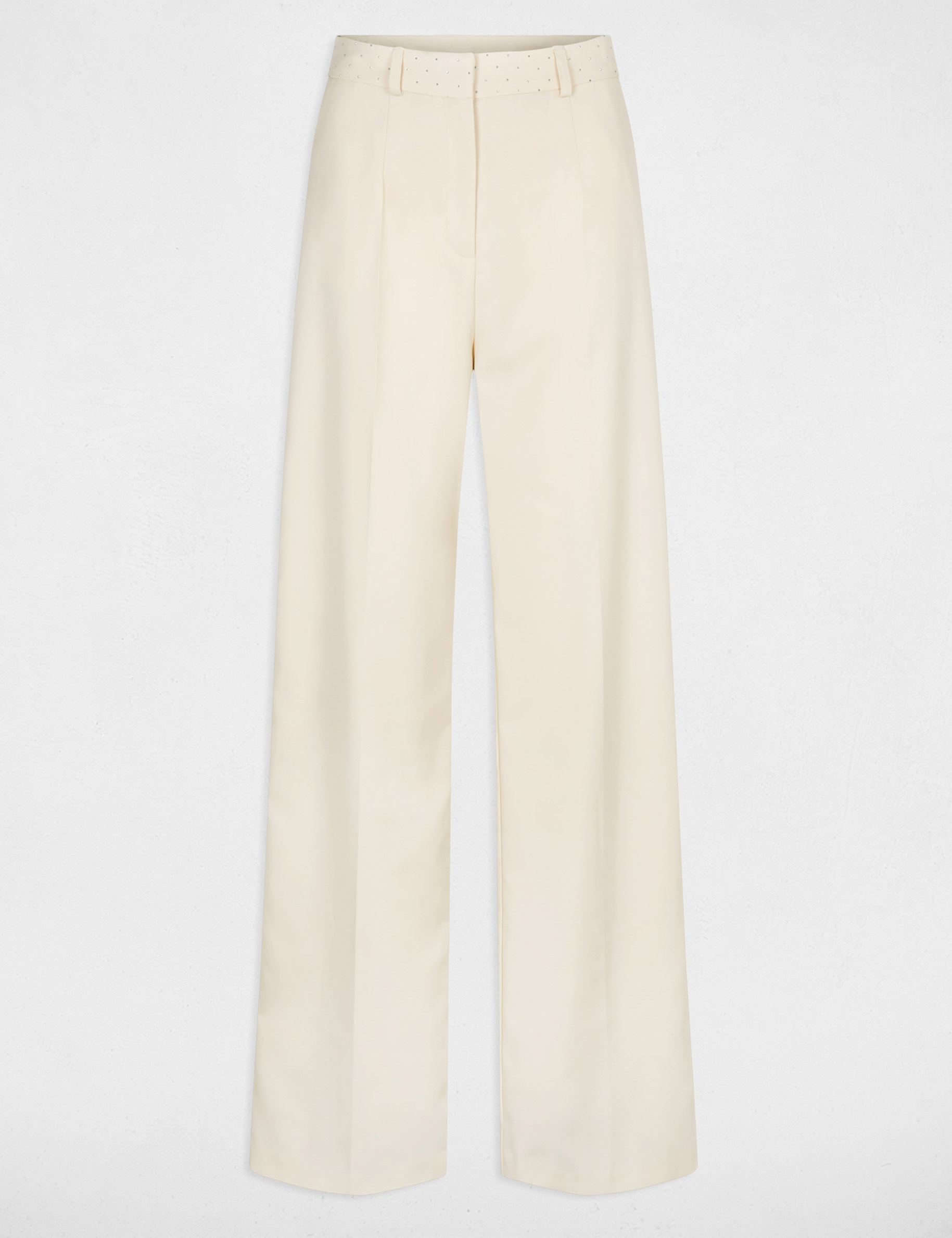 Fitted trousers rhinestones vanilla women