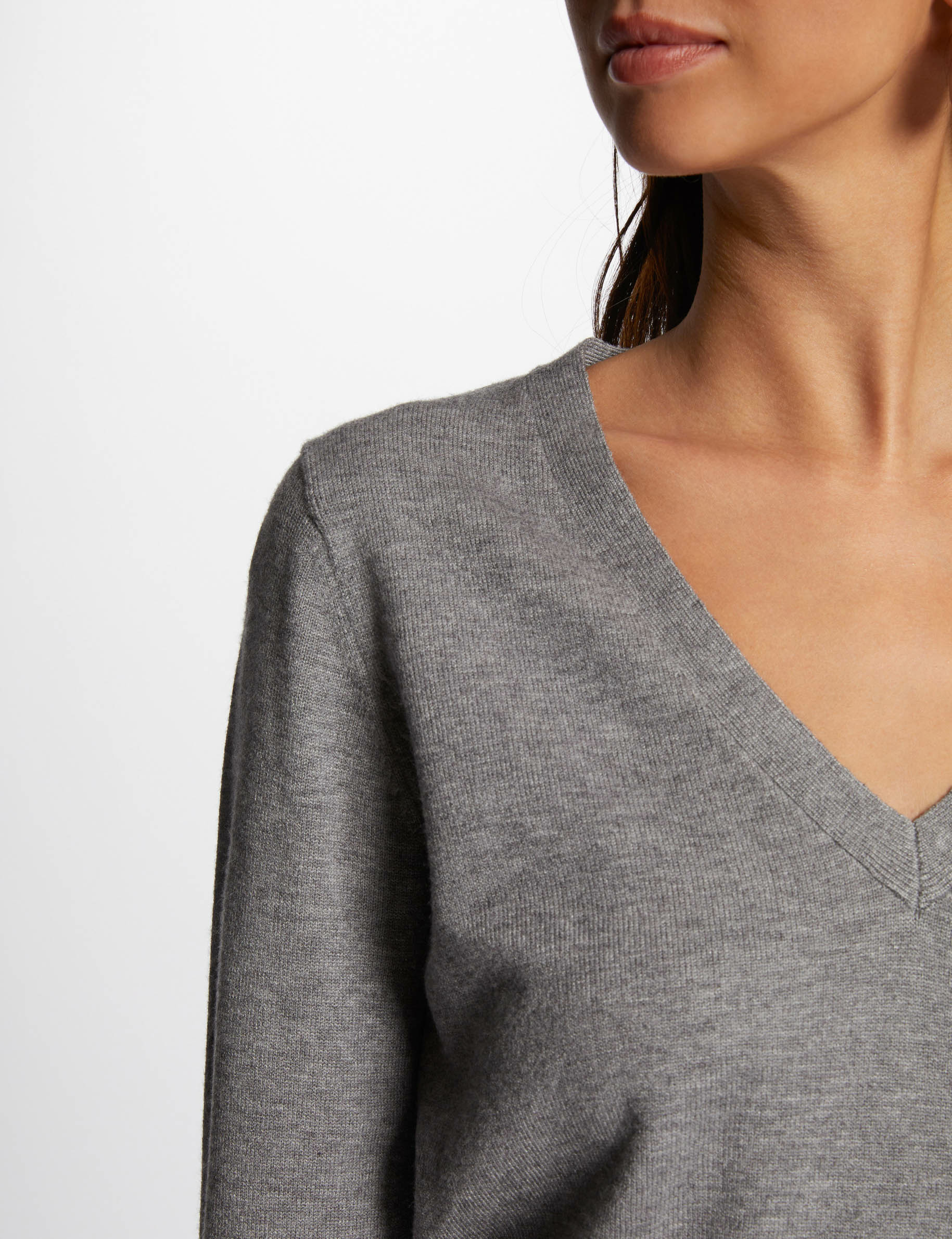 Long grey jumper womens best sale