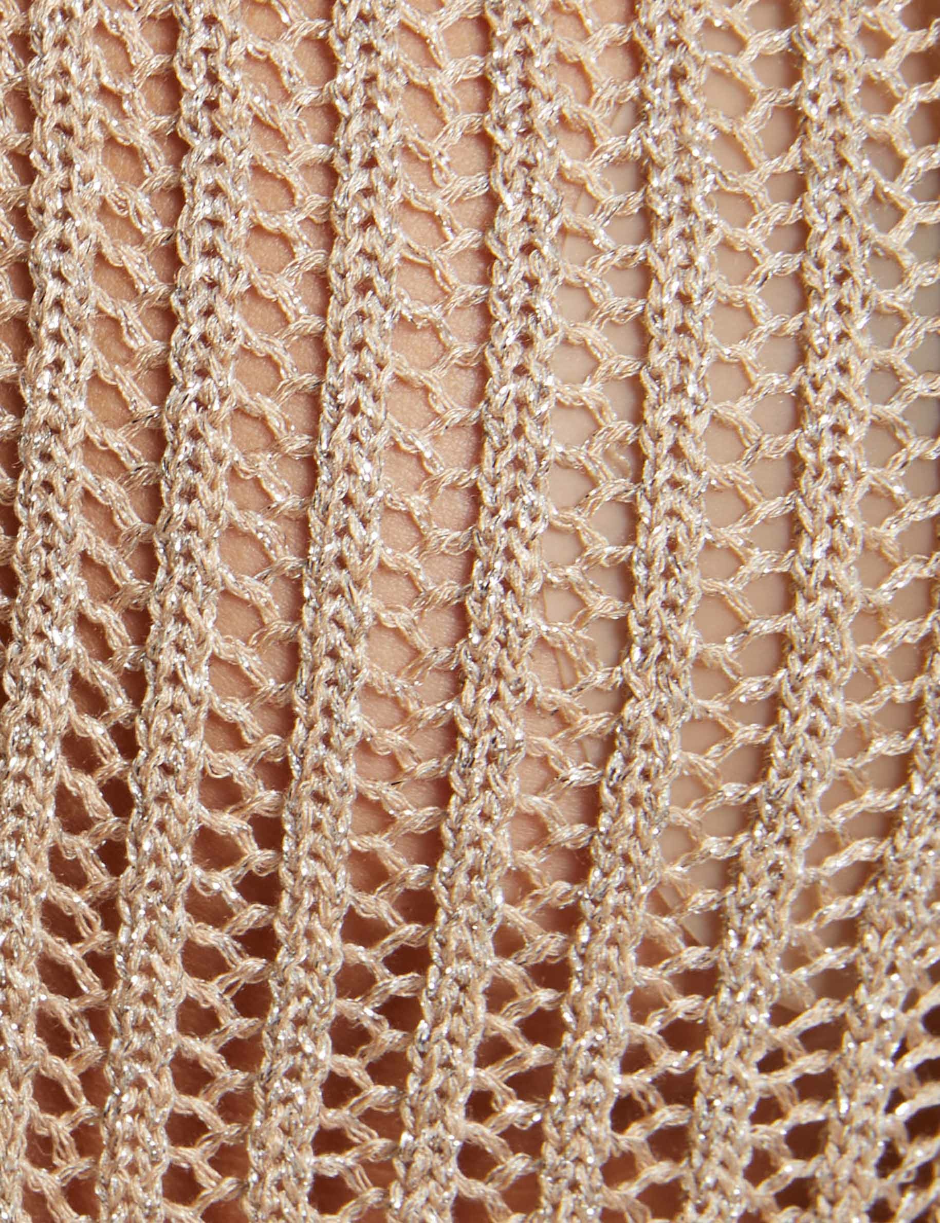 openwork long sleeved cardigan gold yellow women null