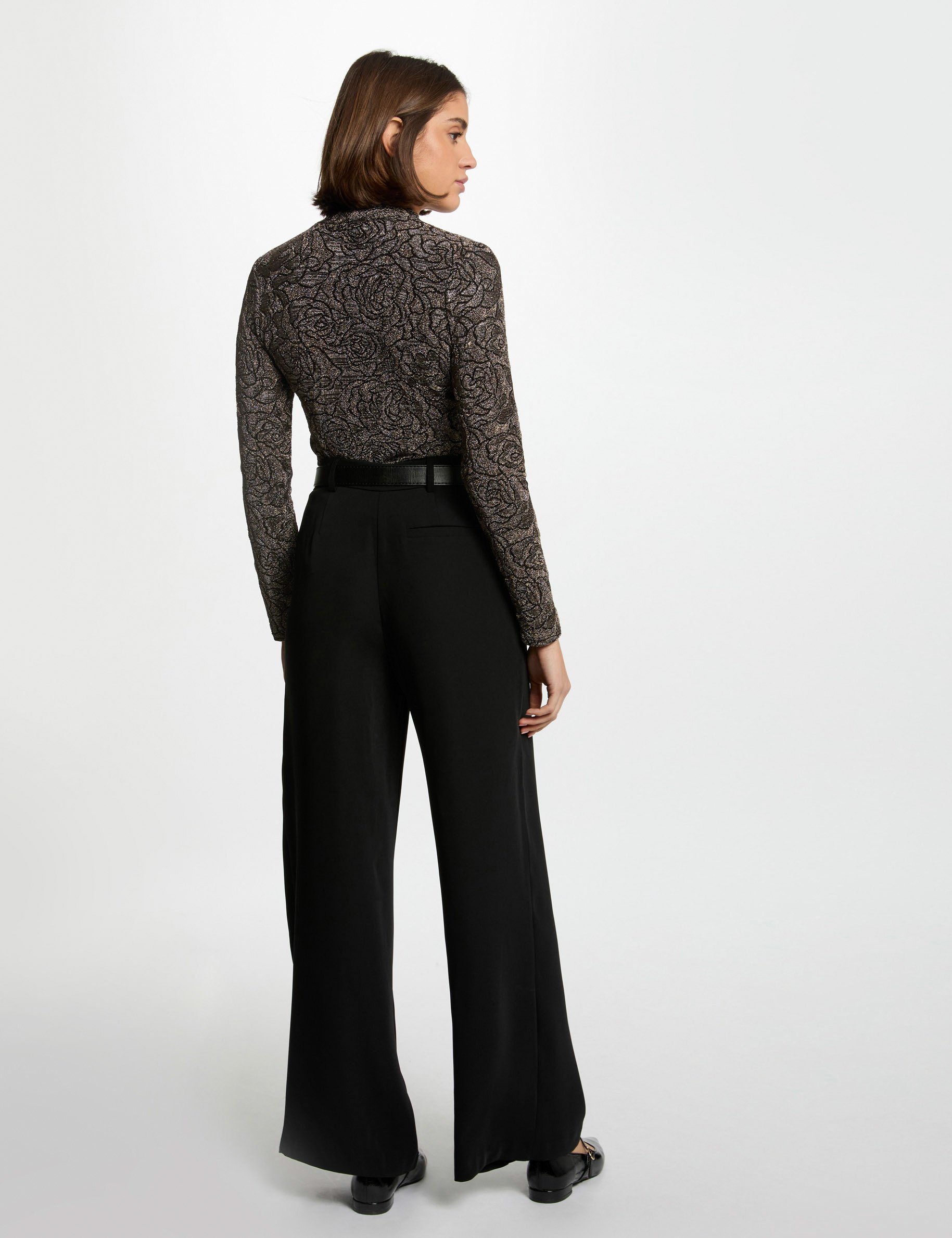 Loose flare trousers black women