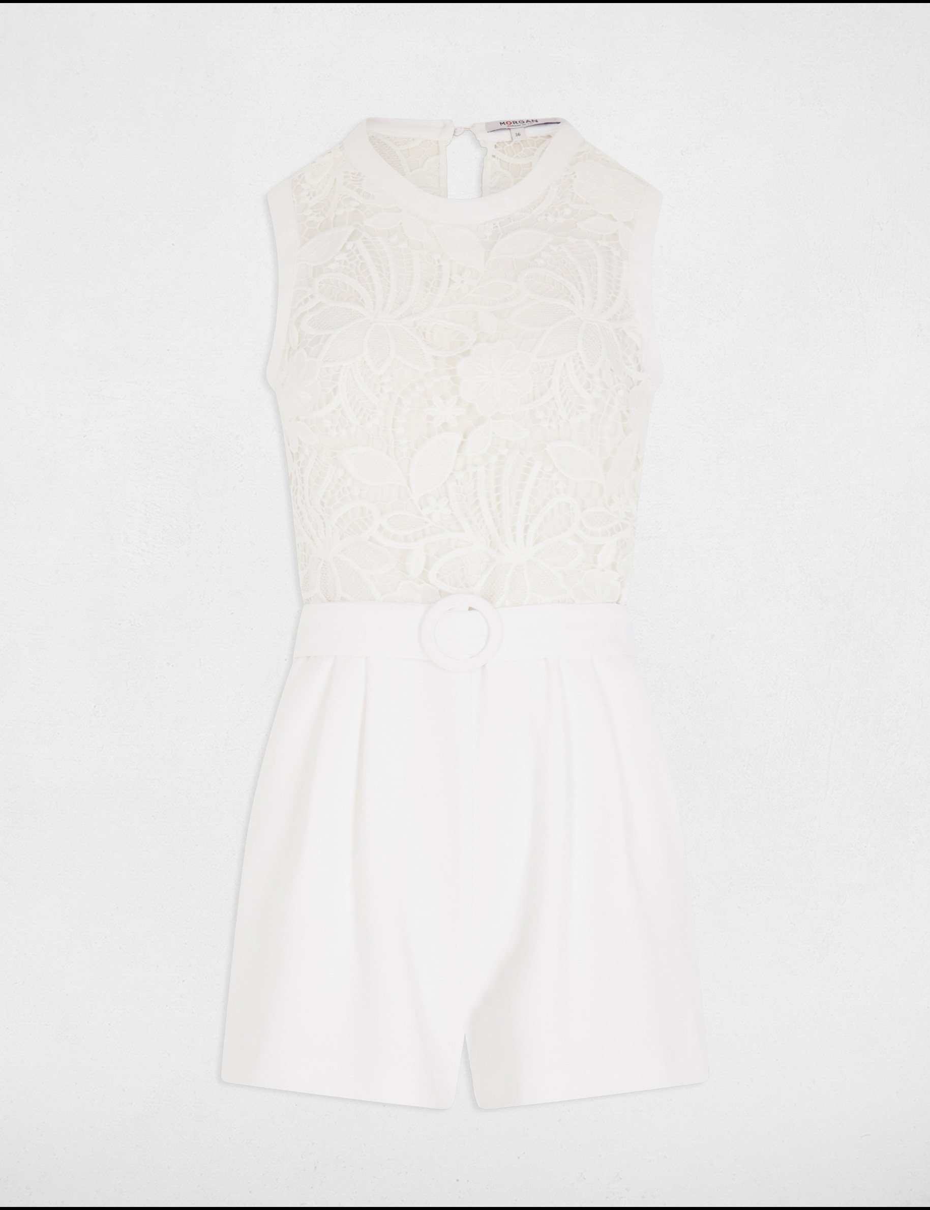 laced playsuit white women Laced playsuit white women