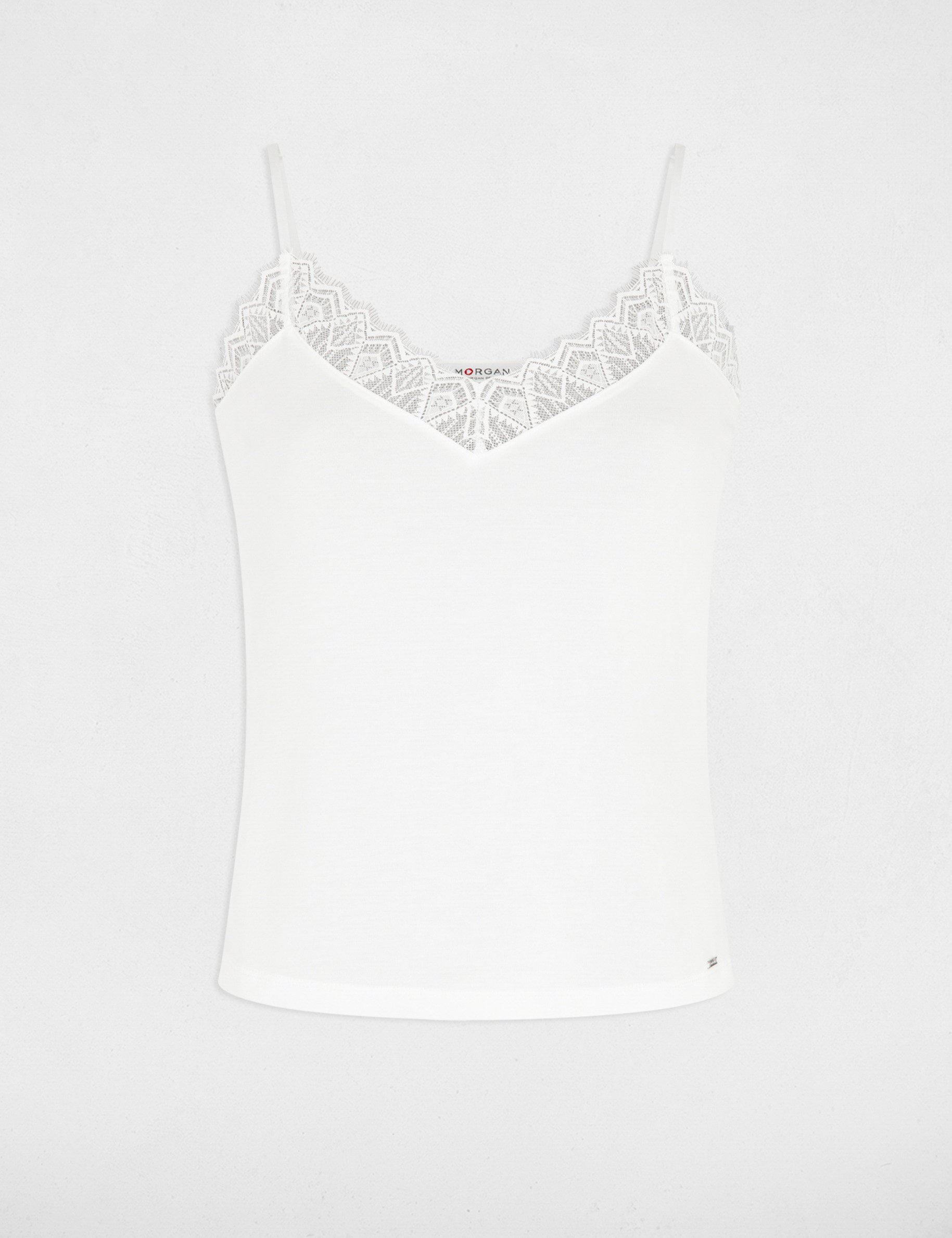 Vest top in lace ivory women