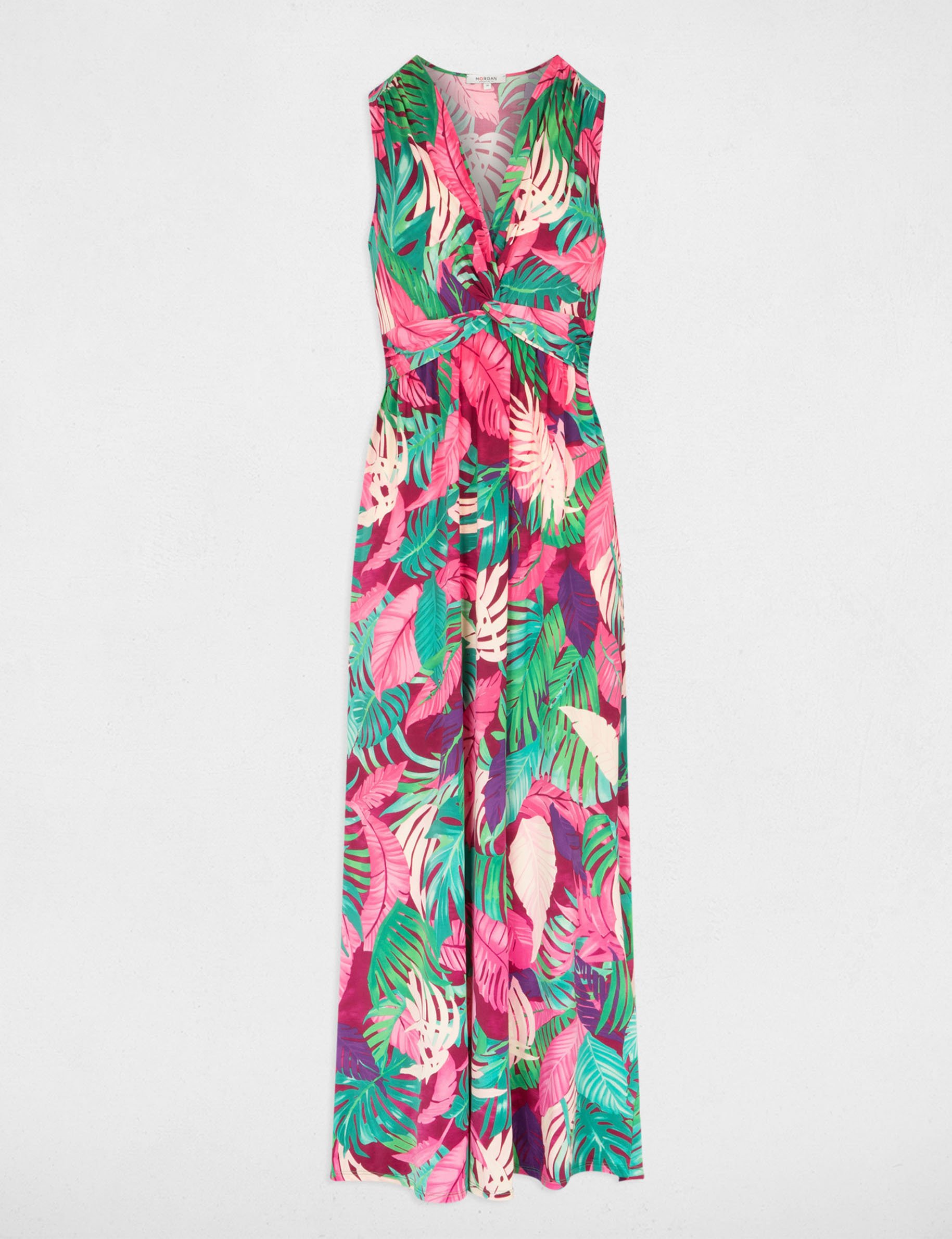 Printed loose maxi dress multicolored women