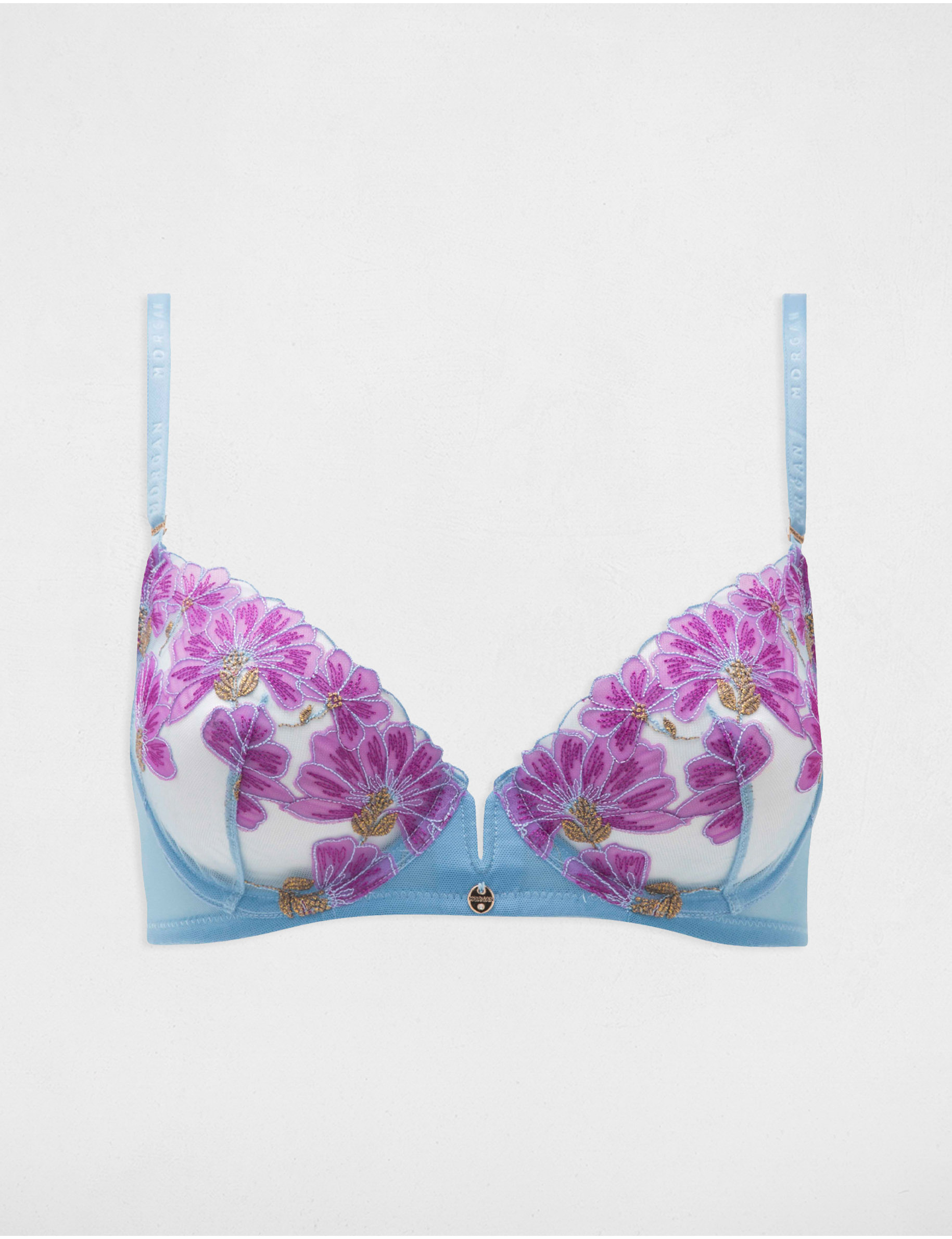 Underwired bra blue women