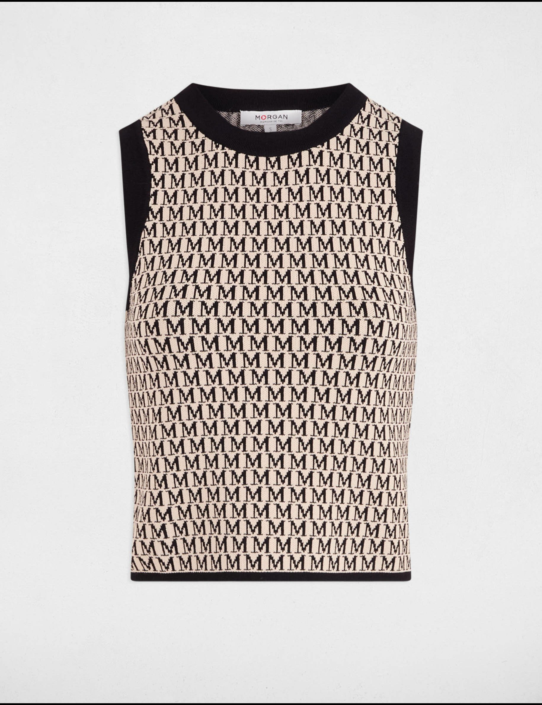 Sleeveless printed jumper sand women