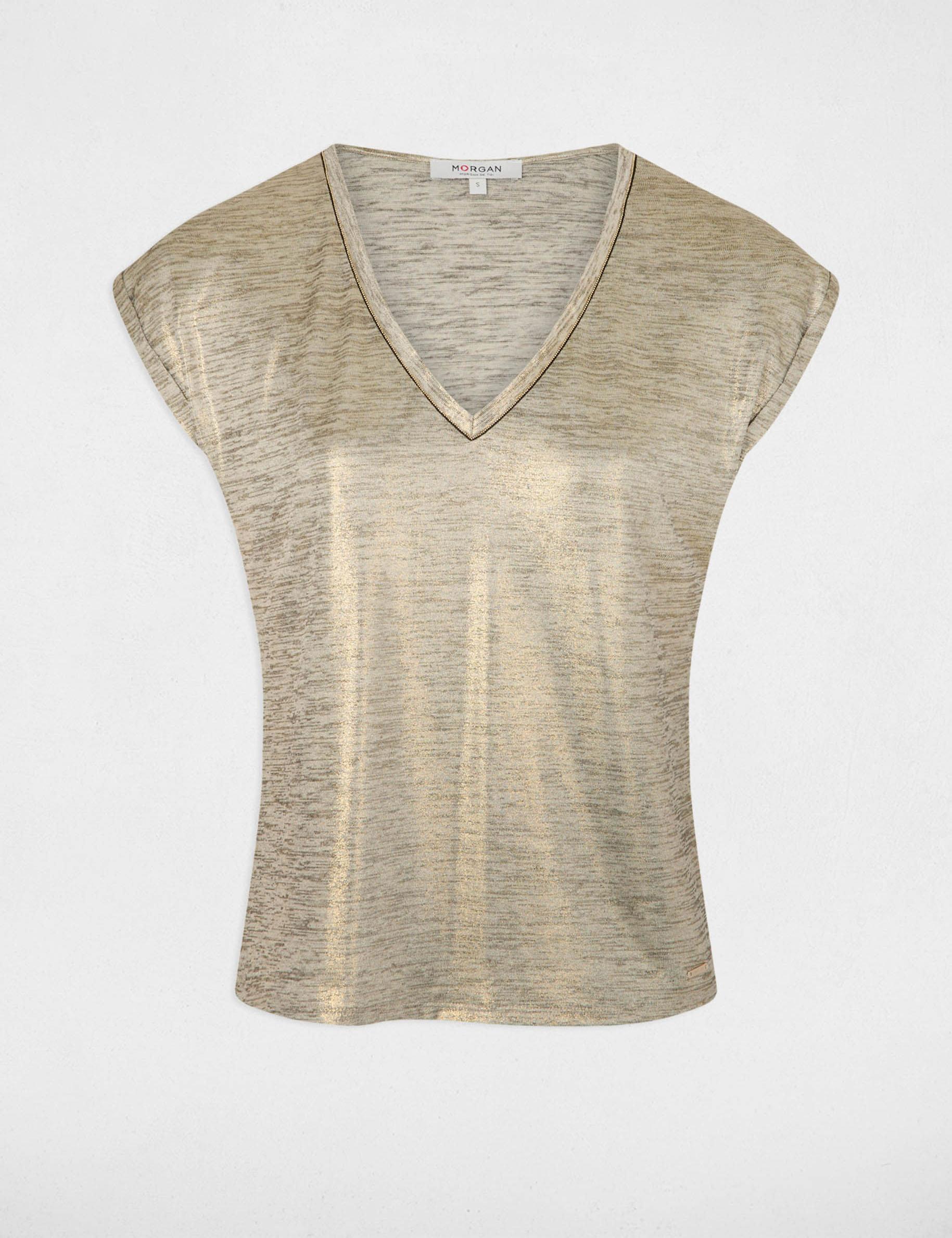 Short-sleeved t-shirt gold ladies'