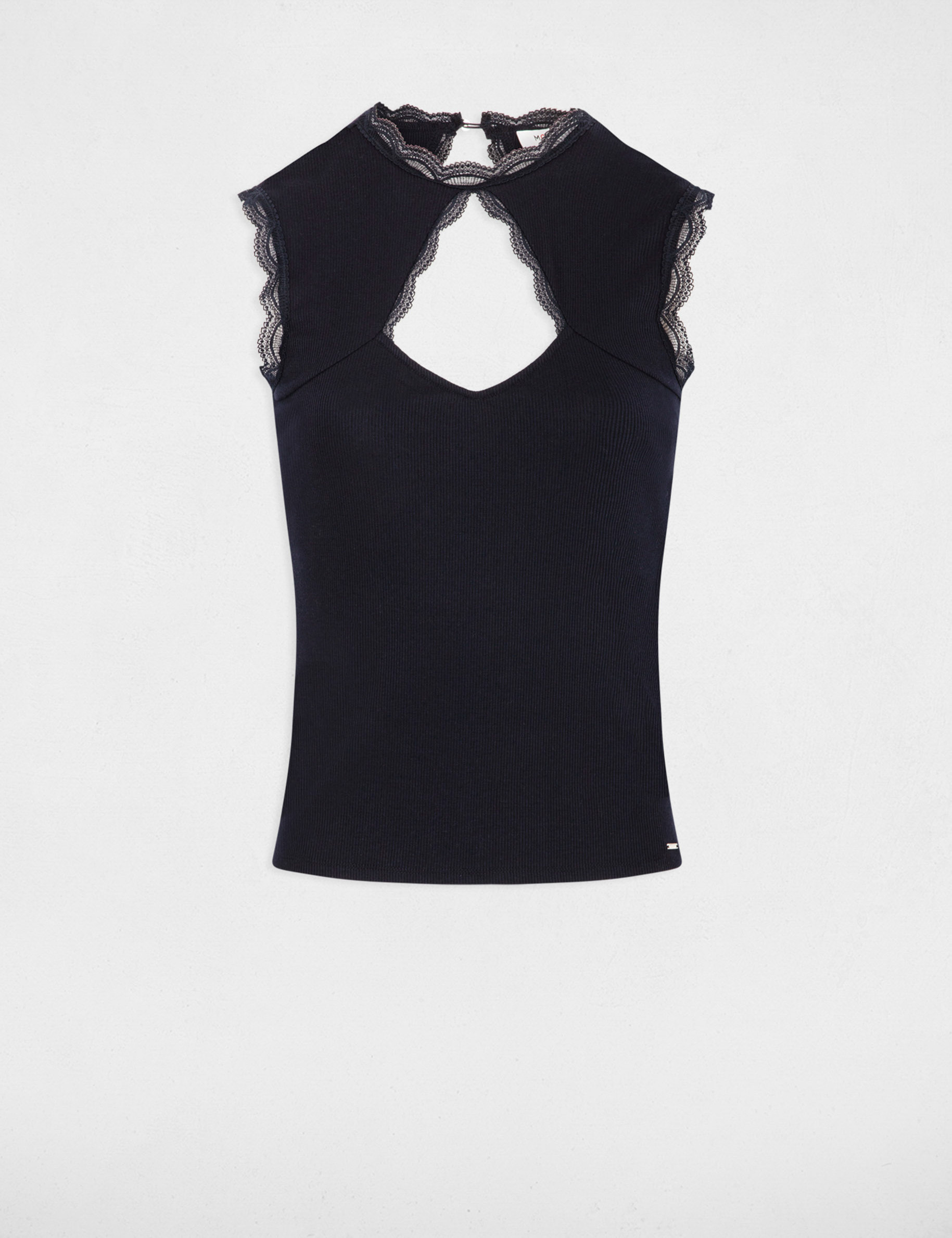 Sleeveless t-shirt navy women