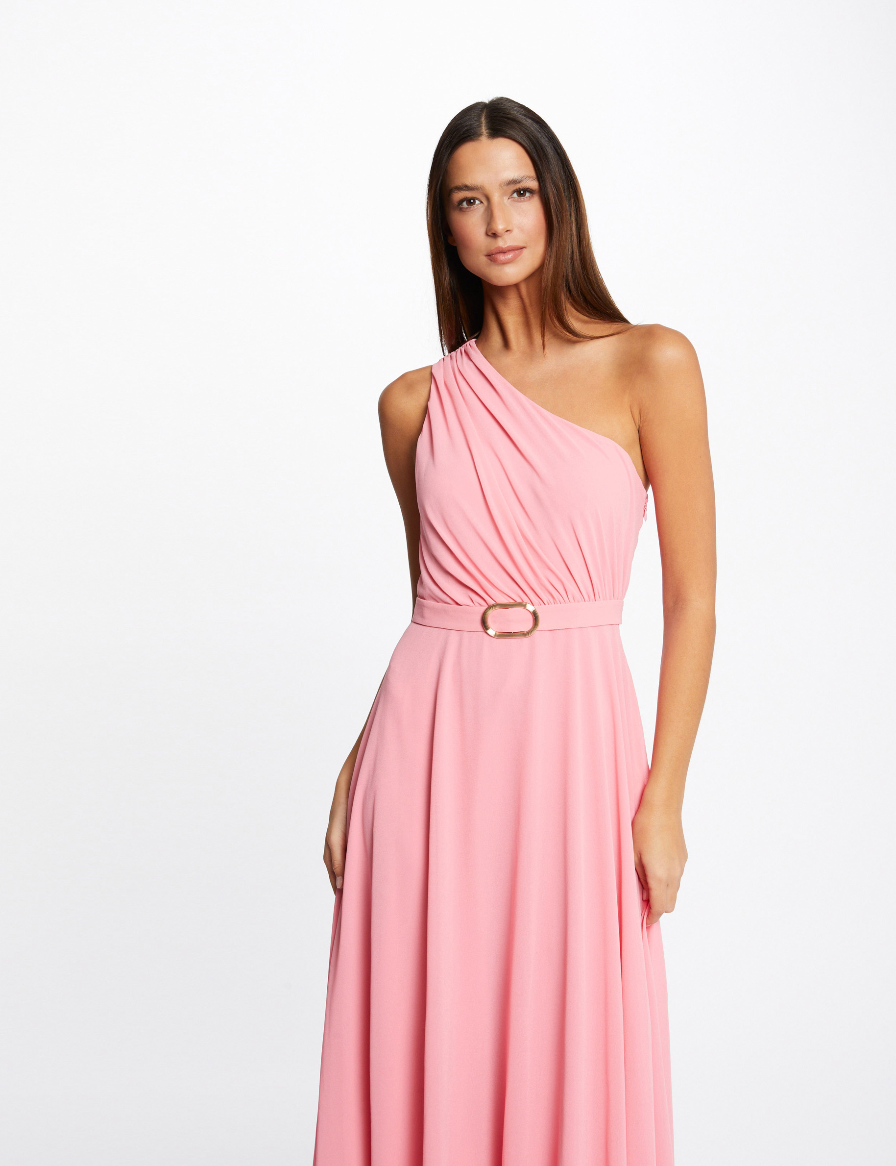 Asymmetrical maxi A-line dress light pink ladies' | Morgan