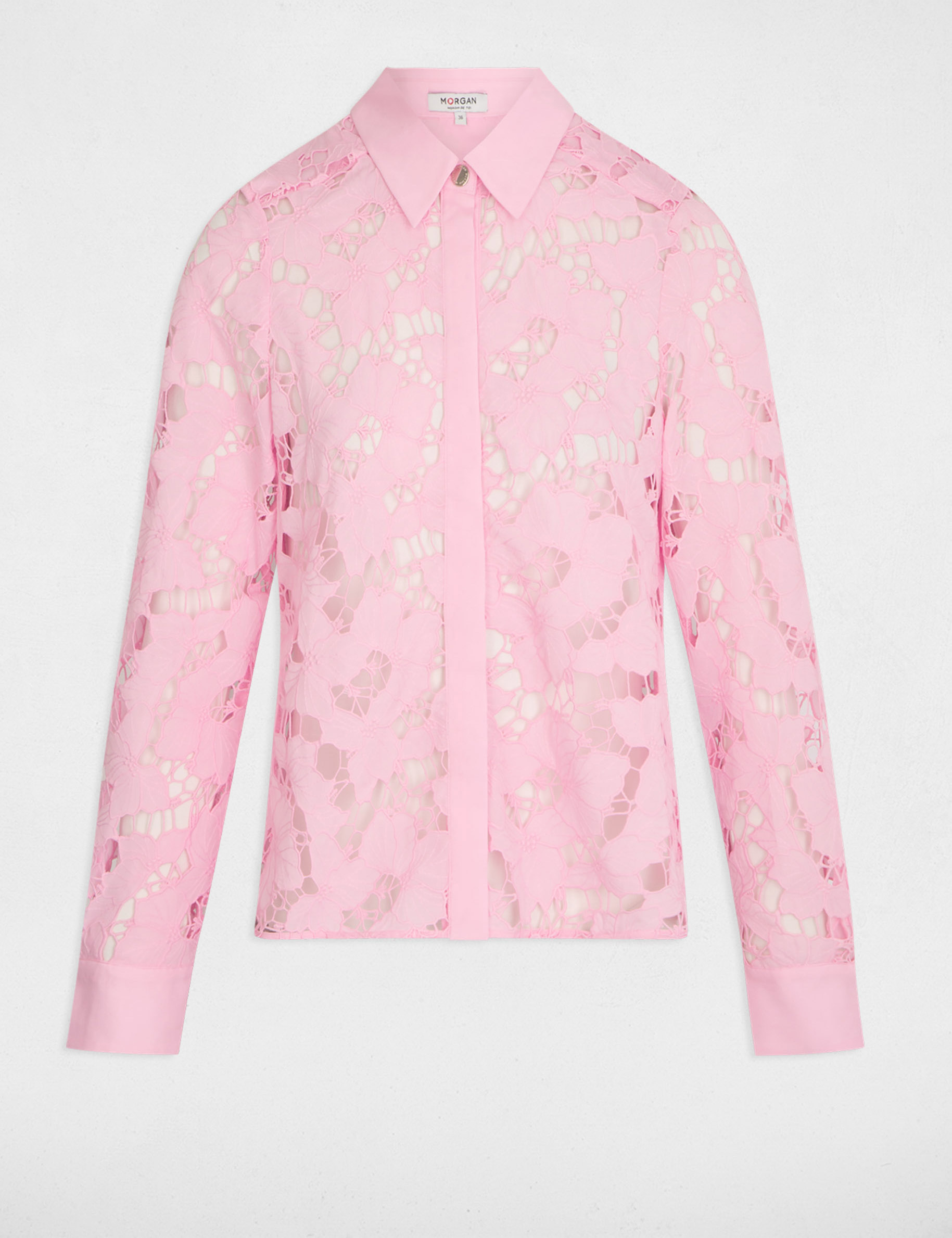 Long-sleeved shirt light pink women