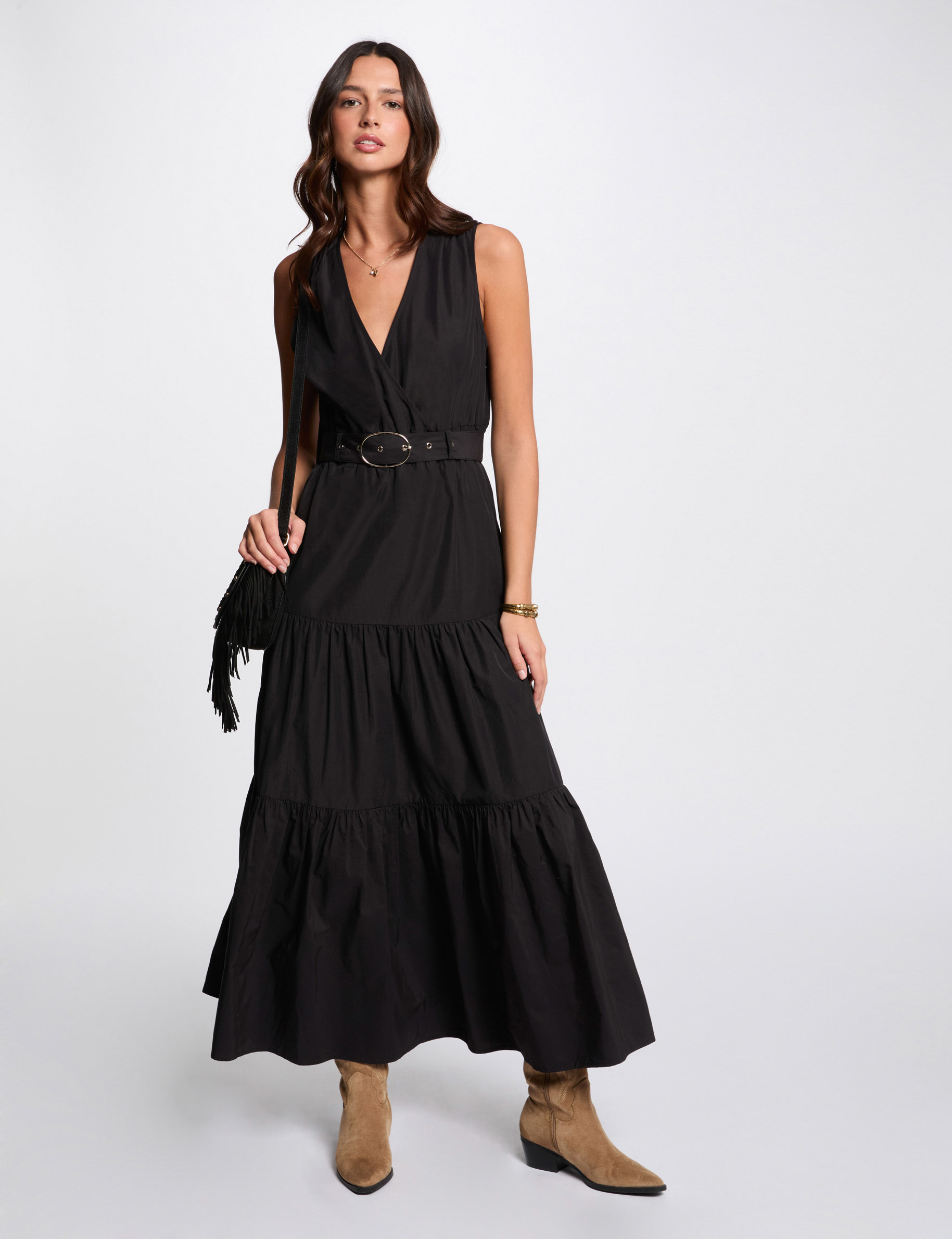 Maxi straight dress black women