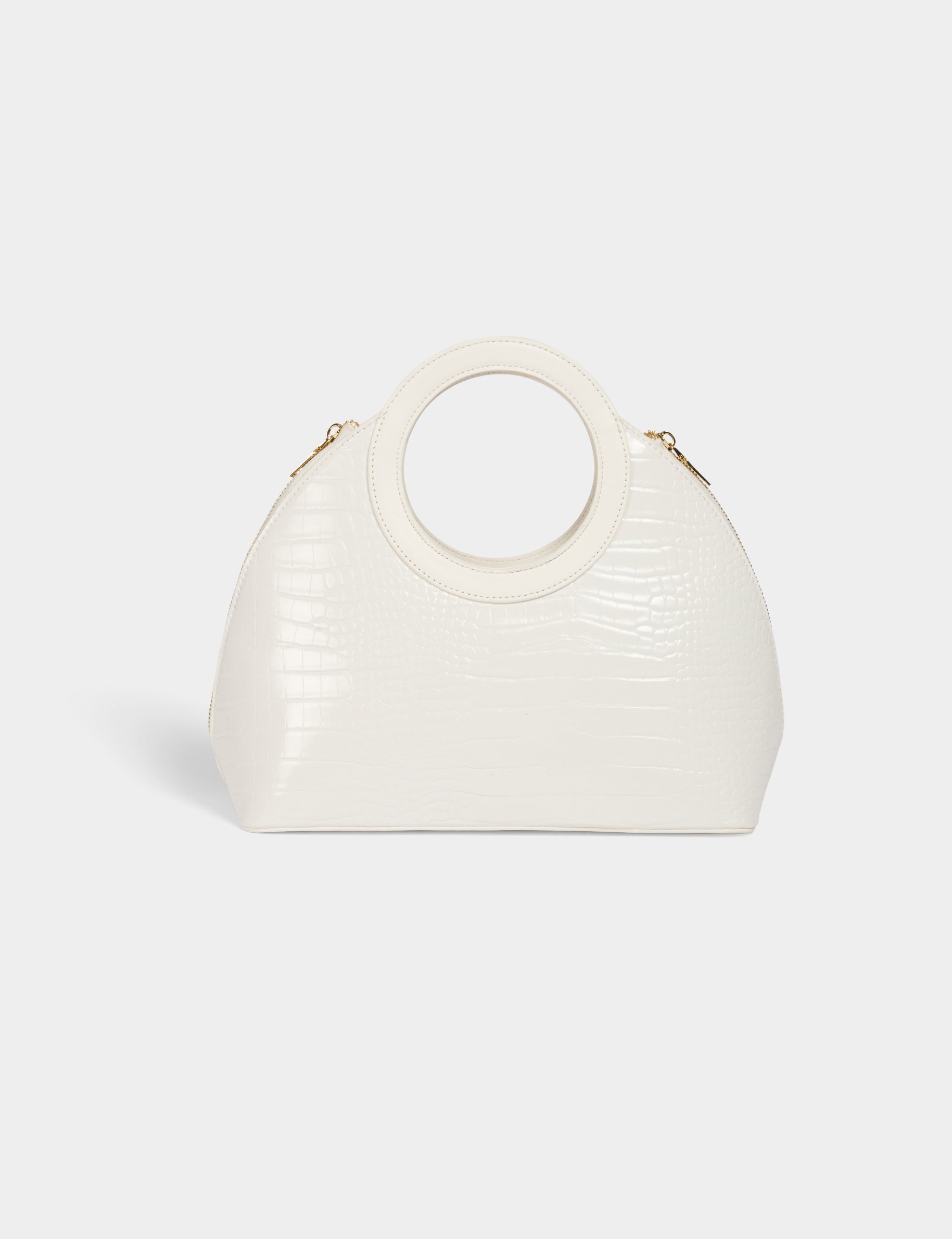 Handbag croc effect white women