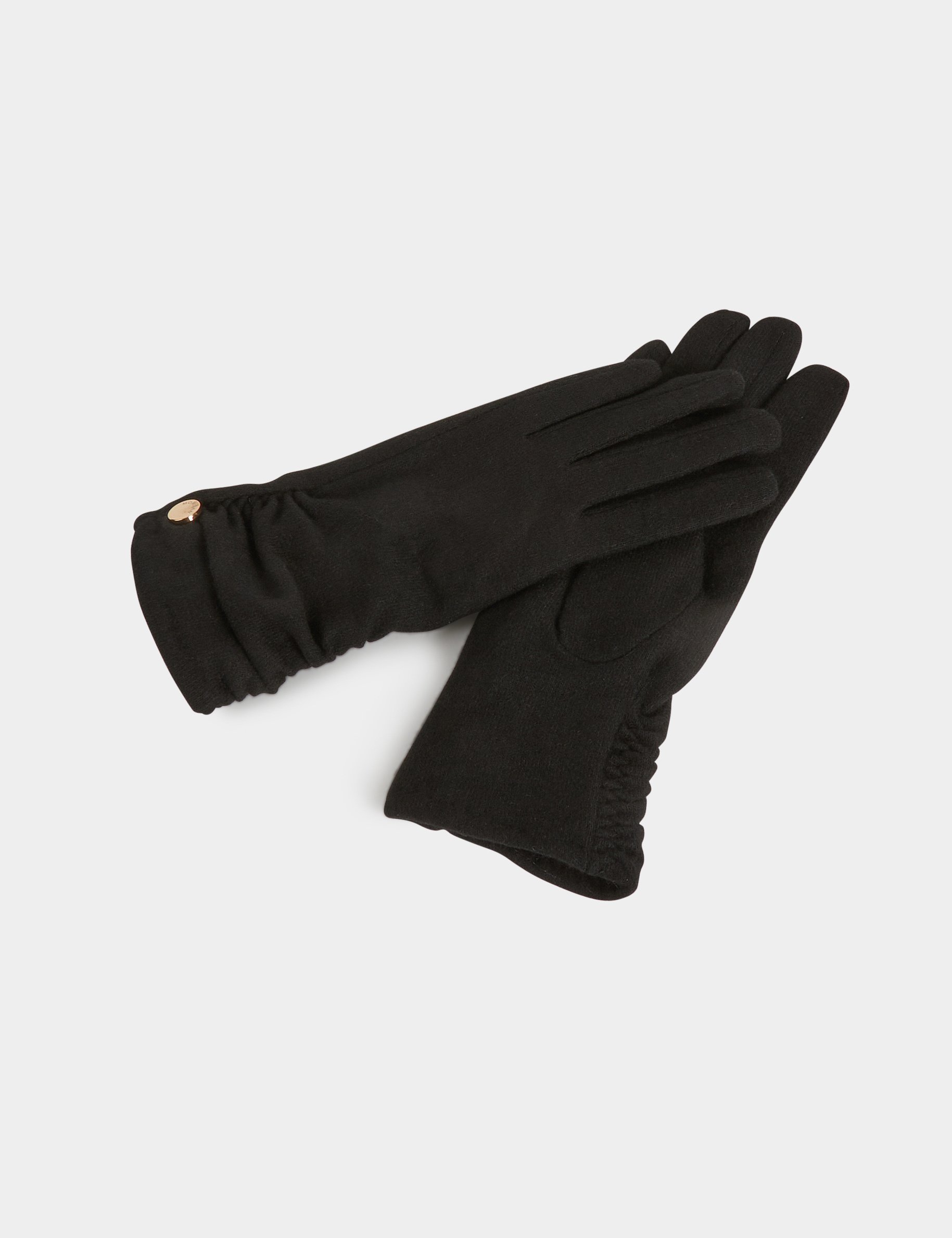 Gloves pleated details black women