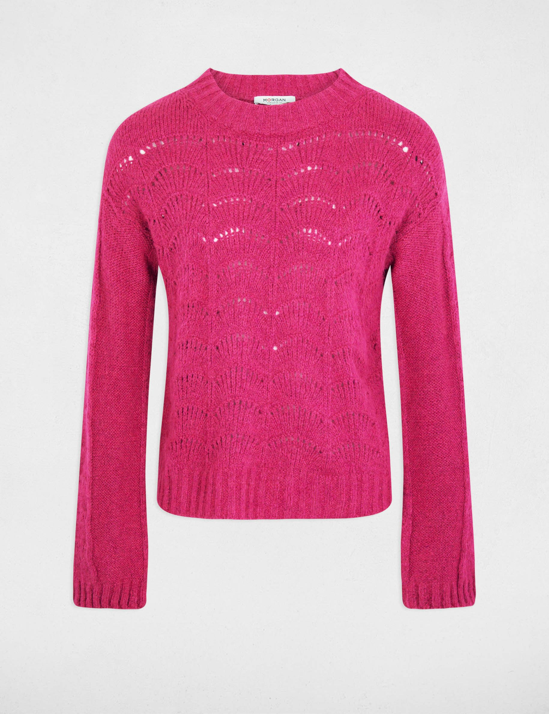 Long-sleeved jumper dark pink women