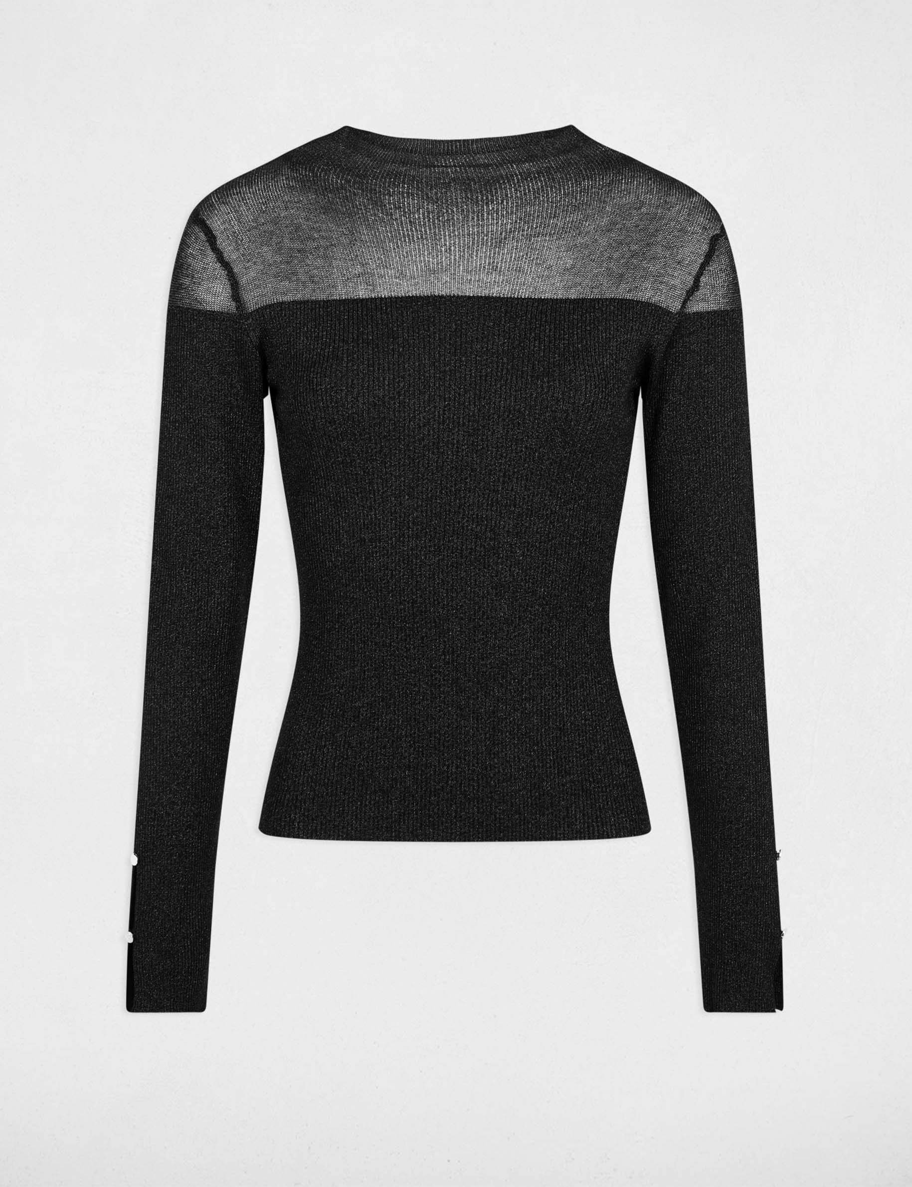 Pull col montant noir femme