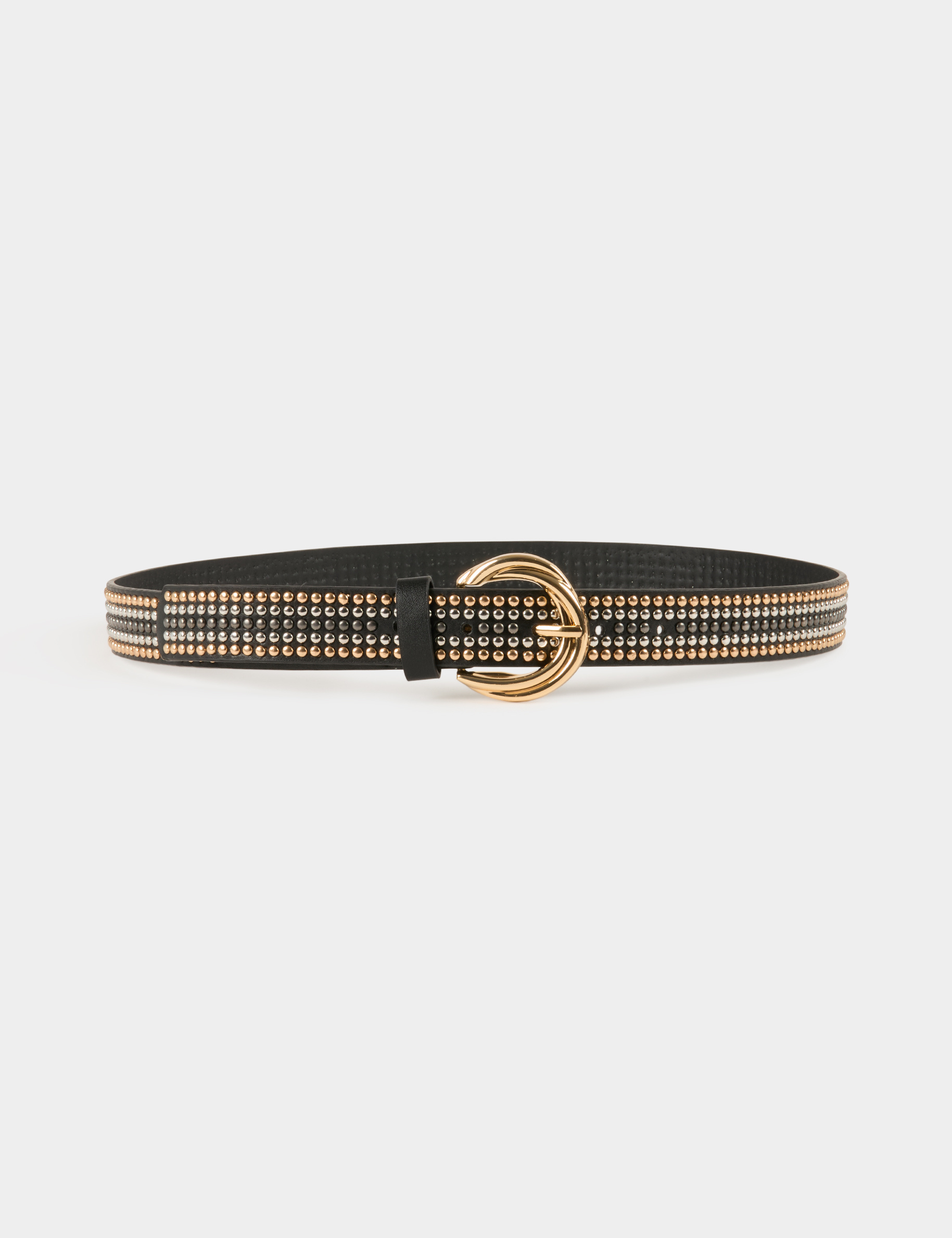 Ceinture cloutée noir femme