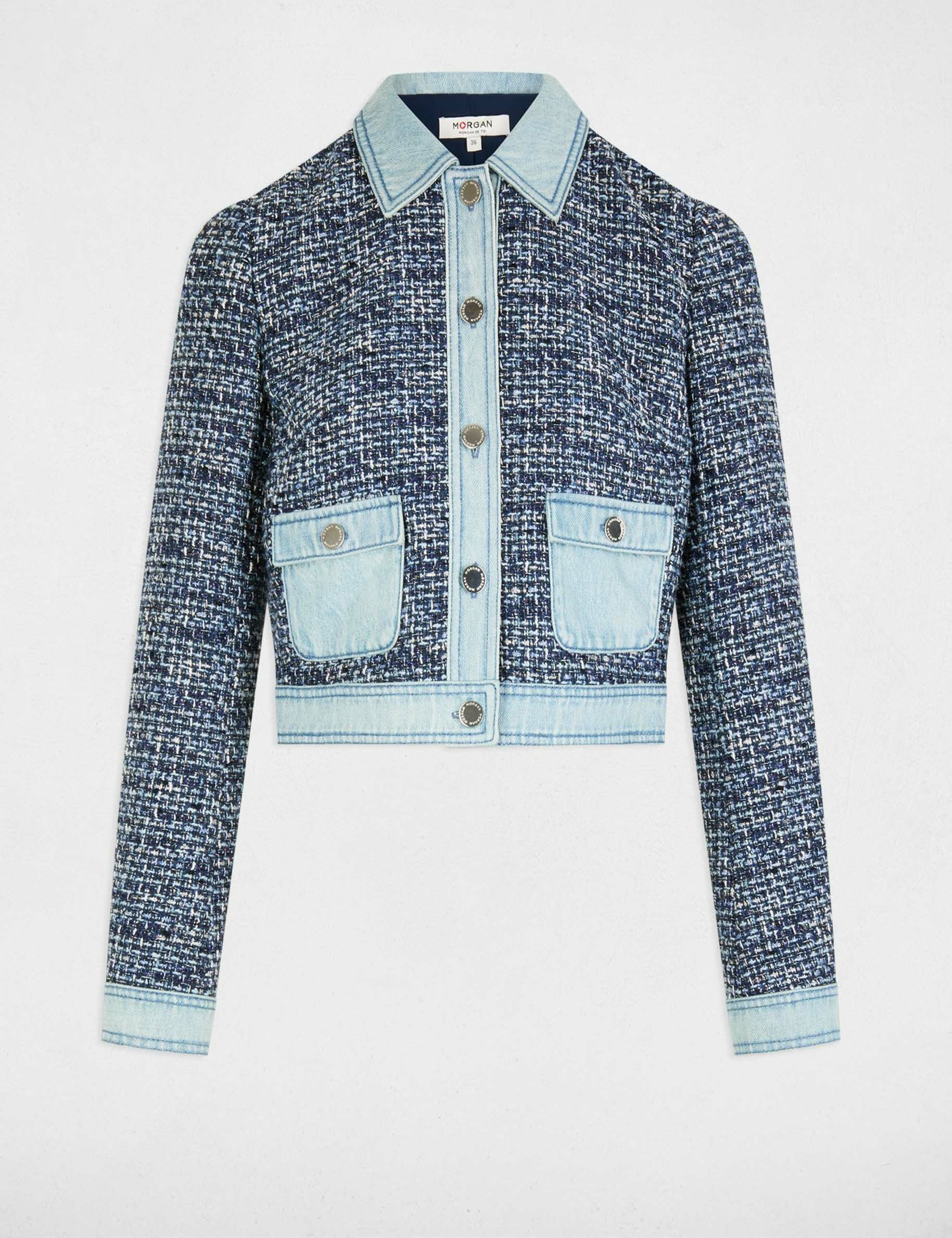 Short tweed jacket multicolor women