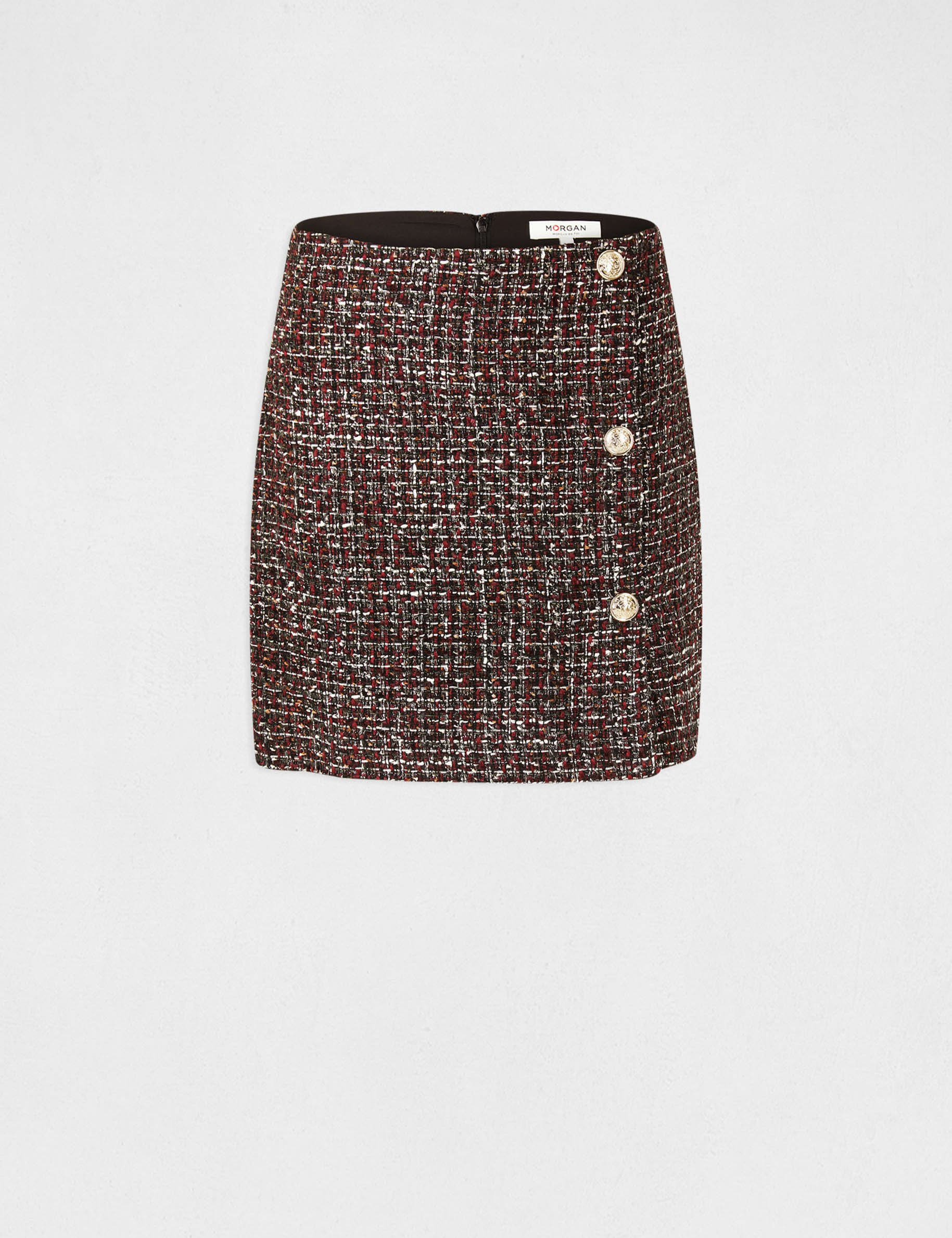 Straight skirt with buttons multicolored women