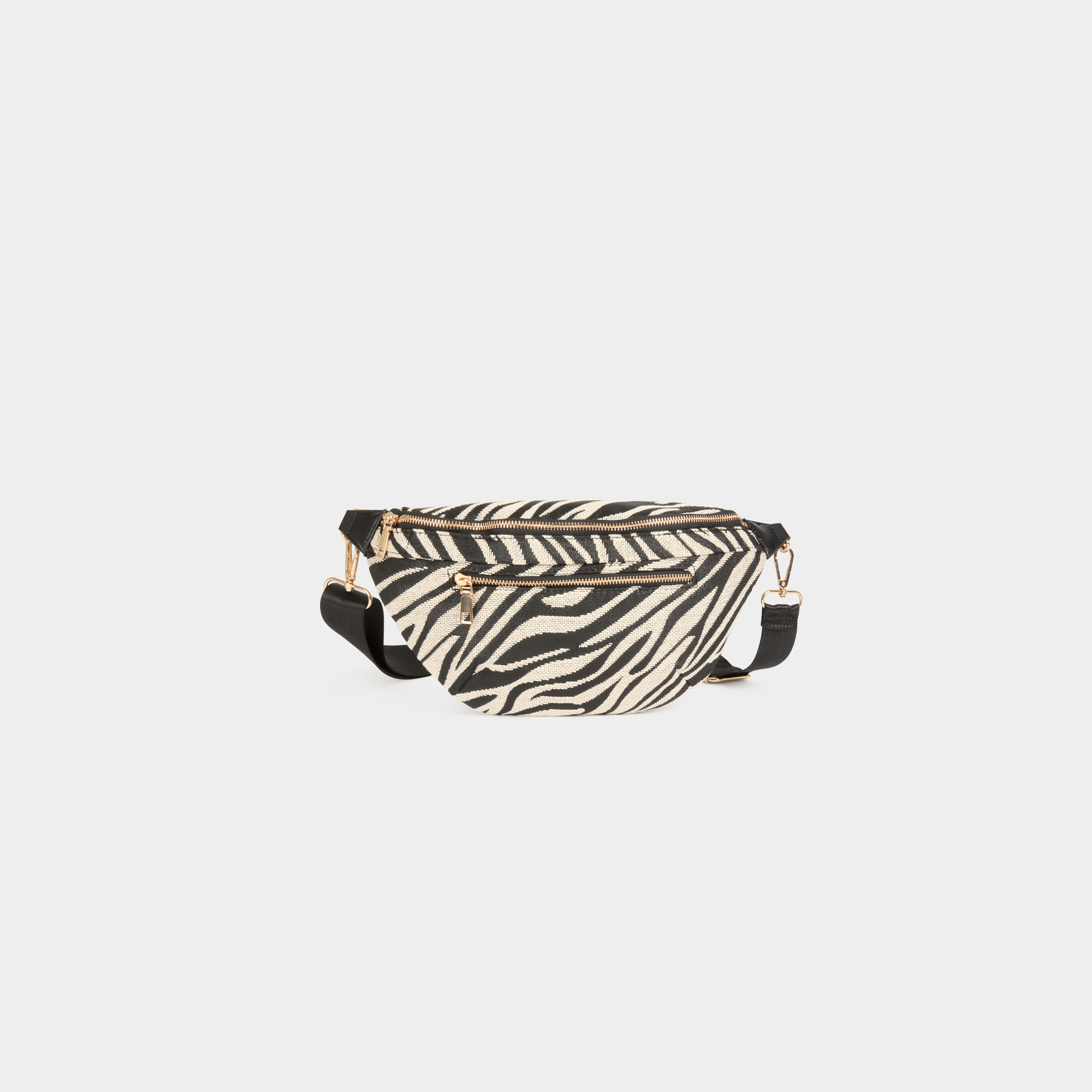 Sling bag zebra print ivory women