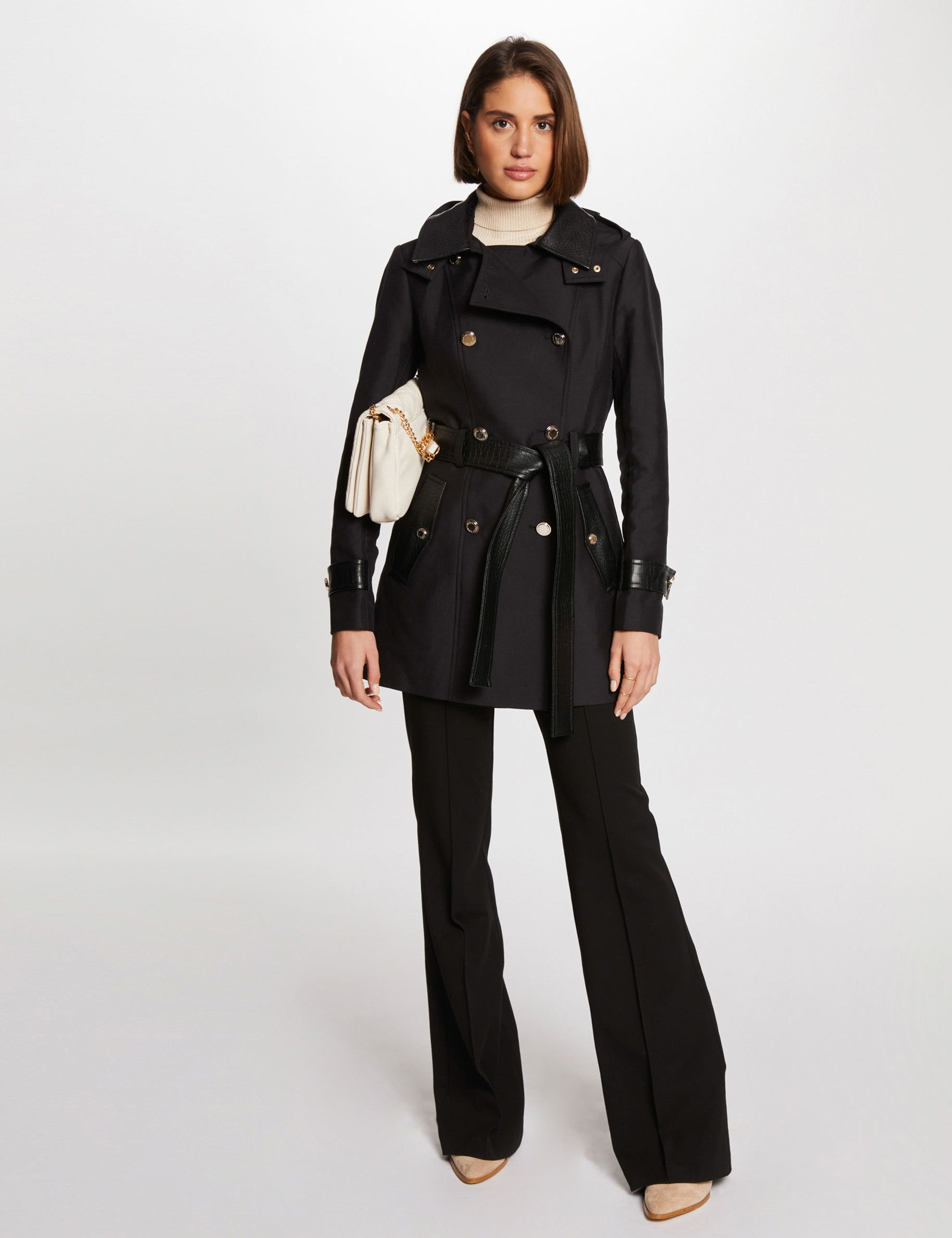 Trench coat femme noir sale