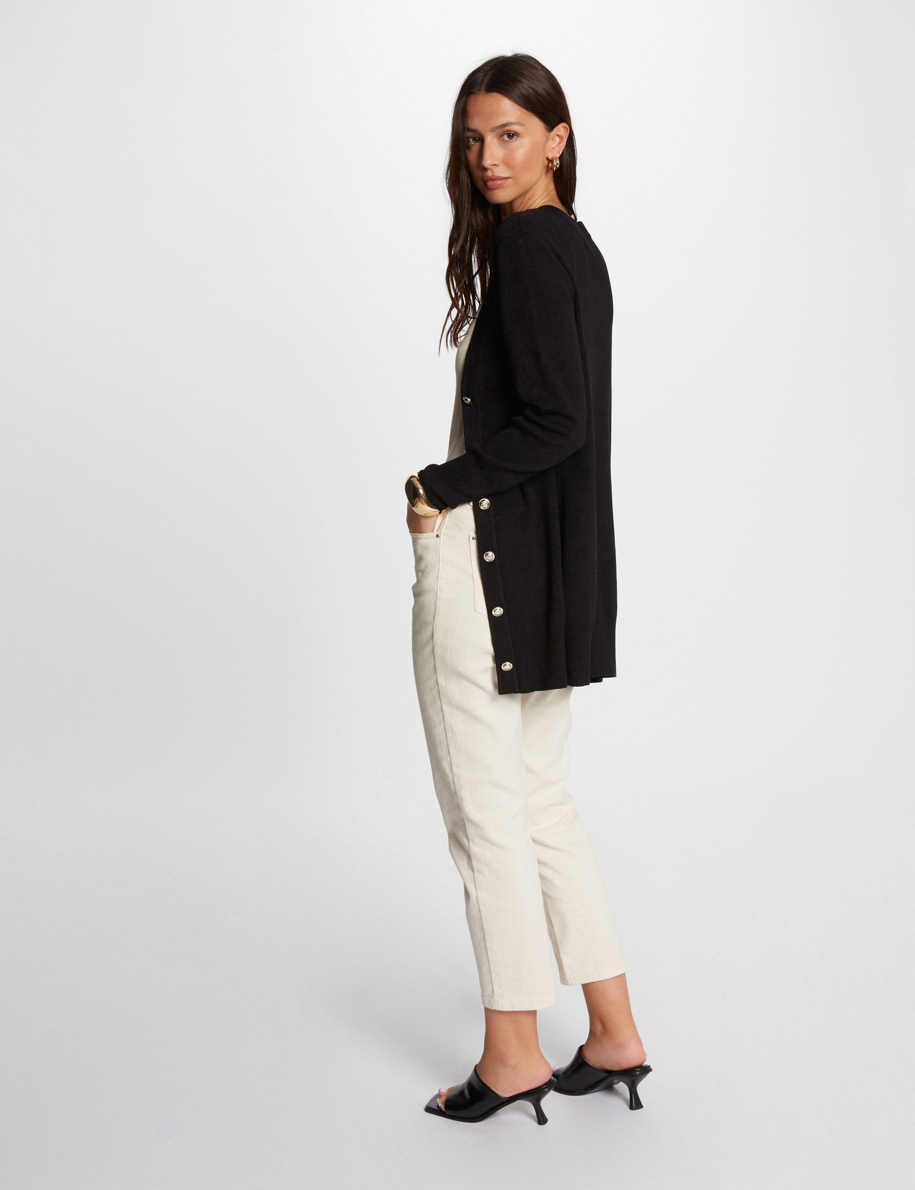 Long cardigan long sleeves black women