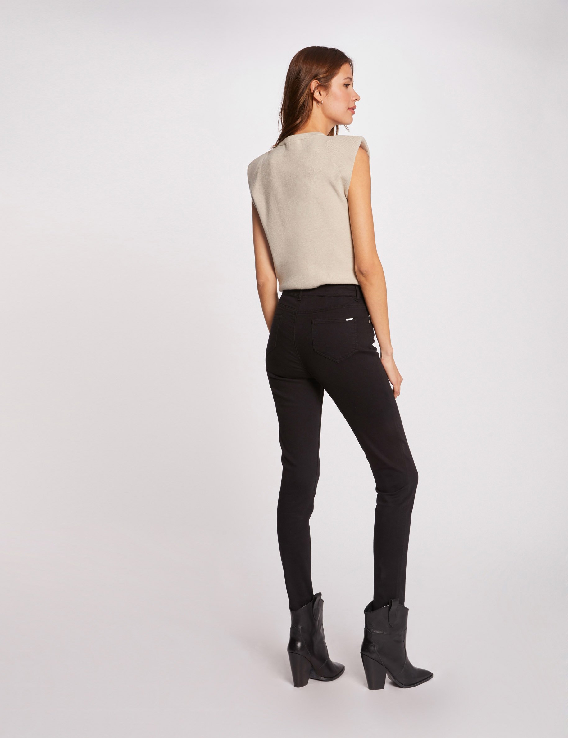 Standard waisted skinny trousers black women