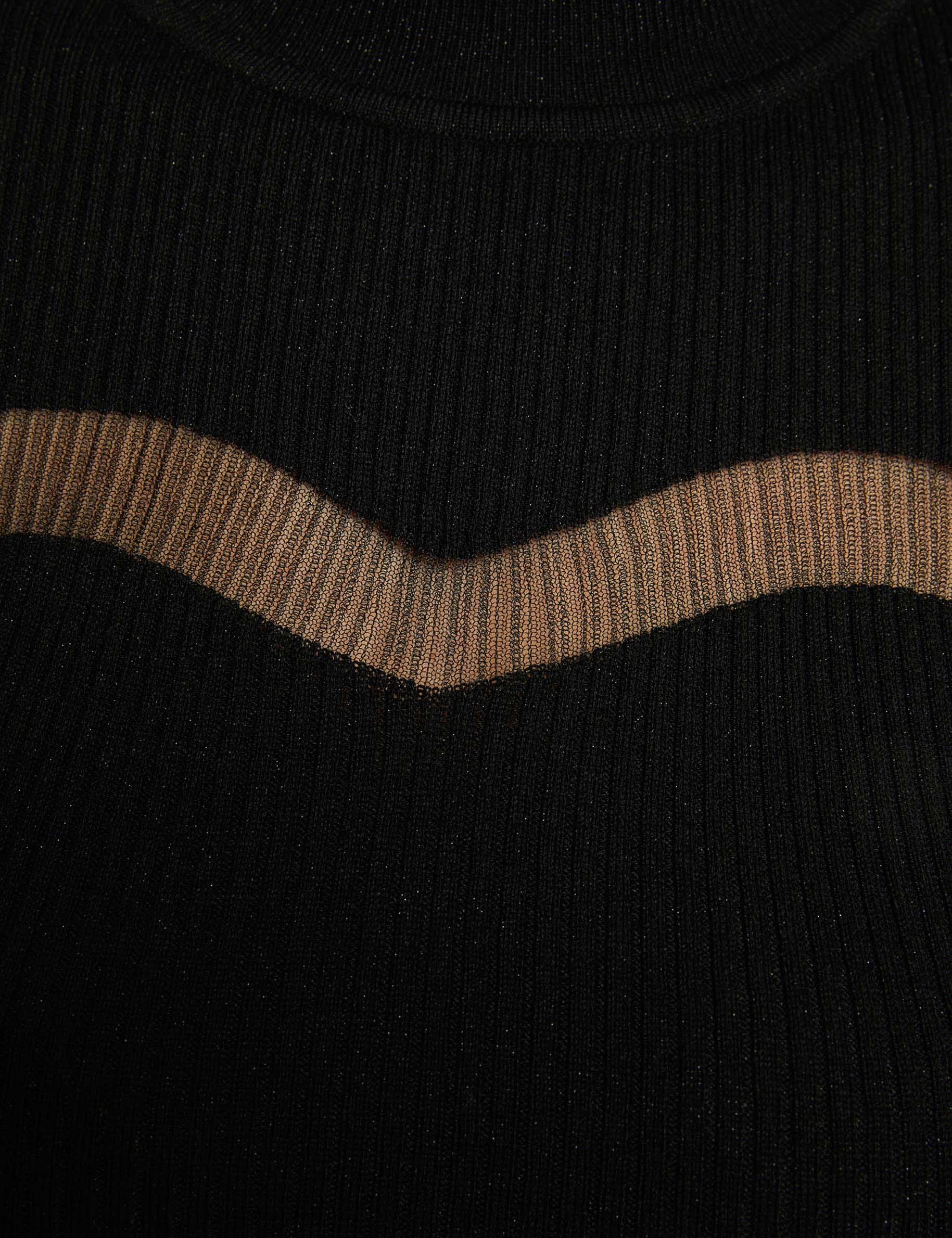 fitted sweater with round neck black women null