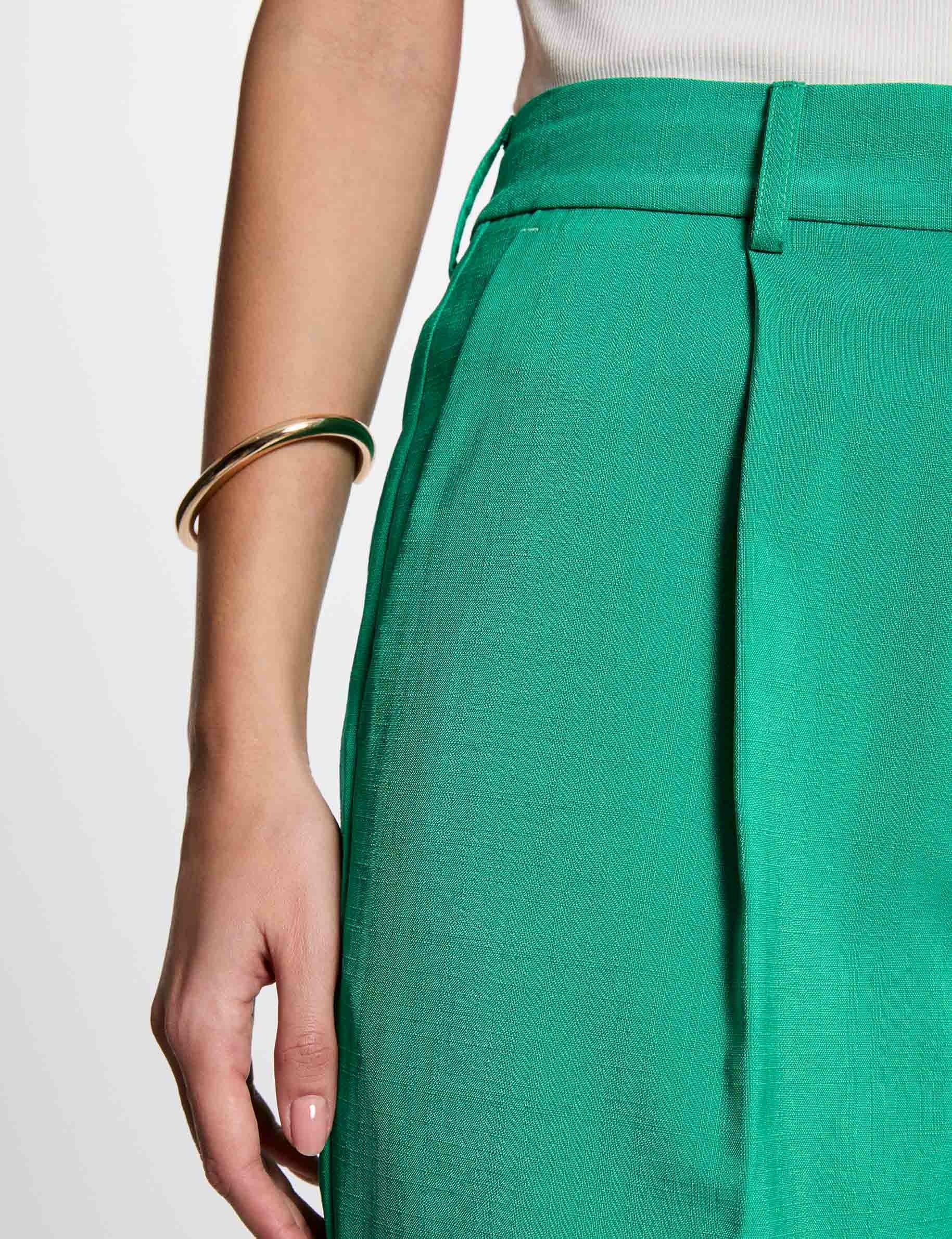 straight trousers with darts emerald green women Straight trousers with darts emerald green women