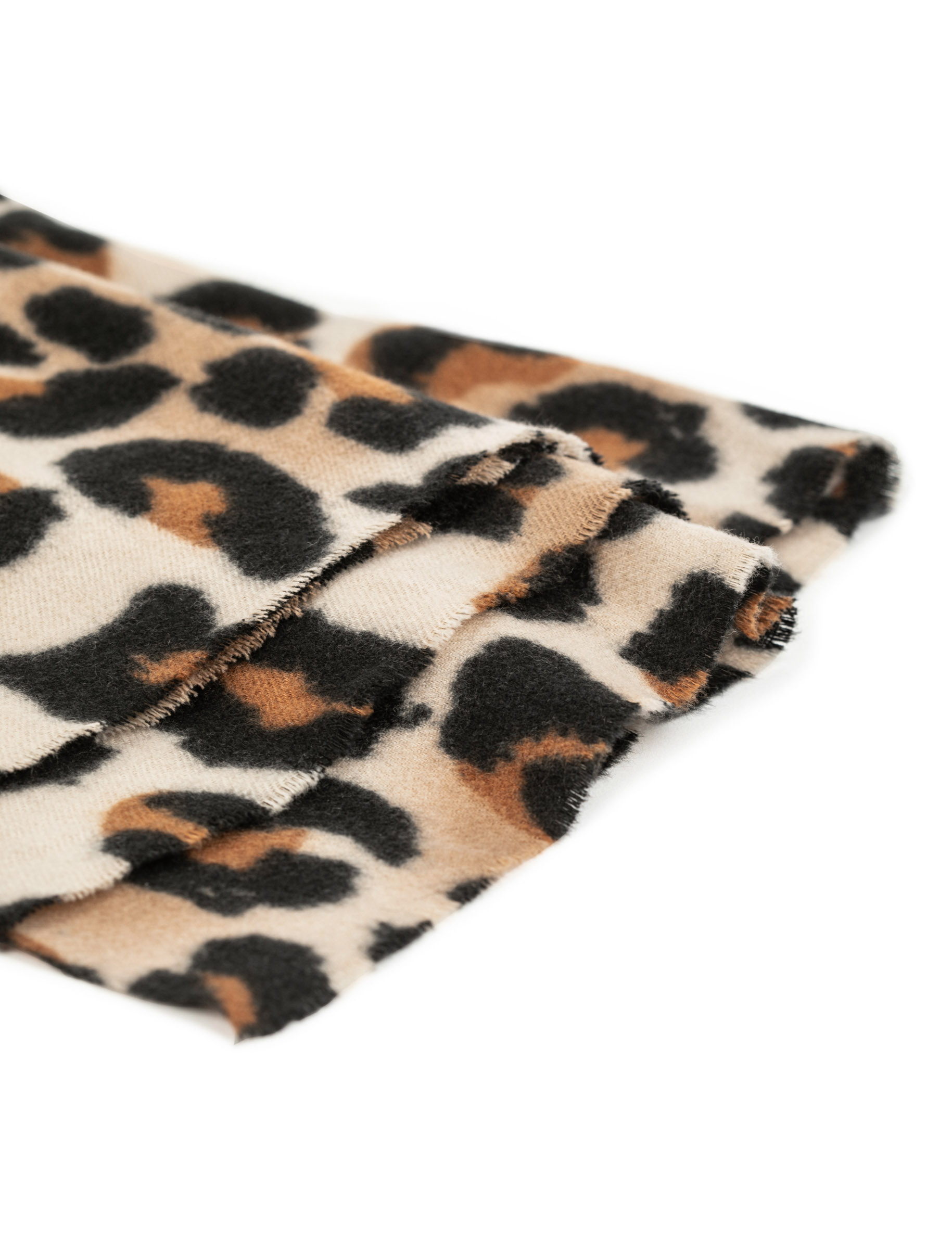 Scarf with leopard print beige women