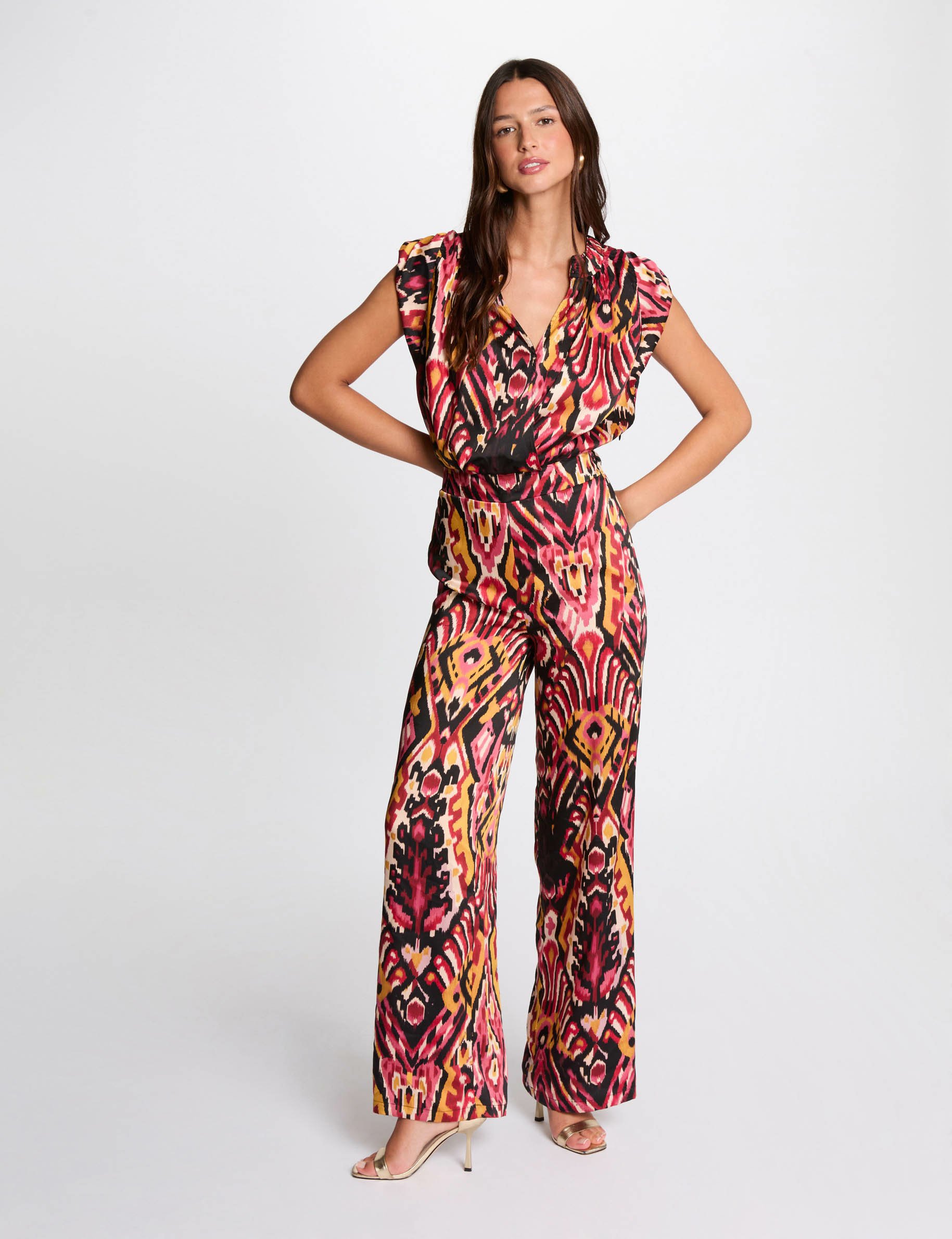 Printed jumpsuit multicolored women