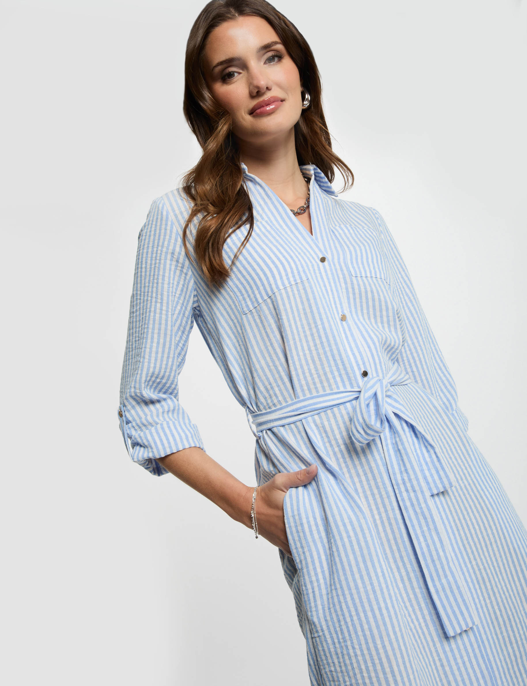 striped straight dress blue women Striped straight dress blue women