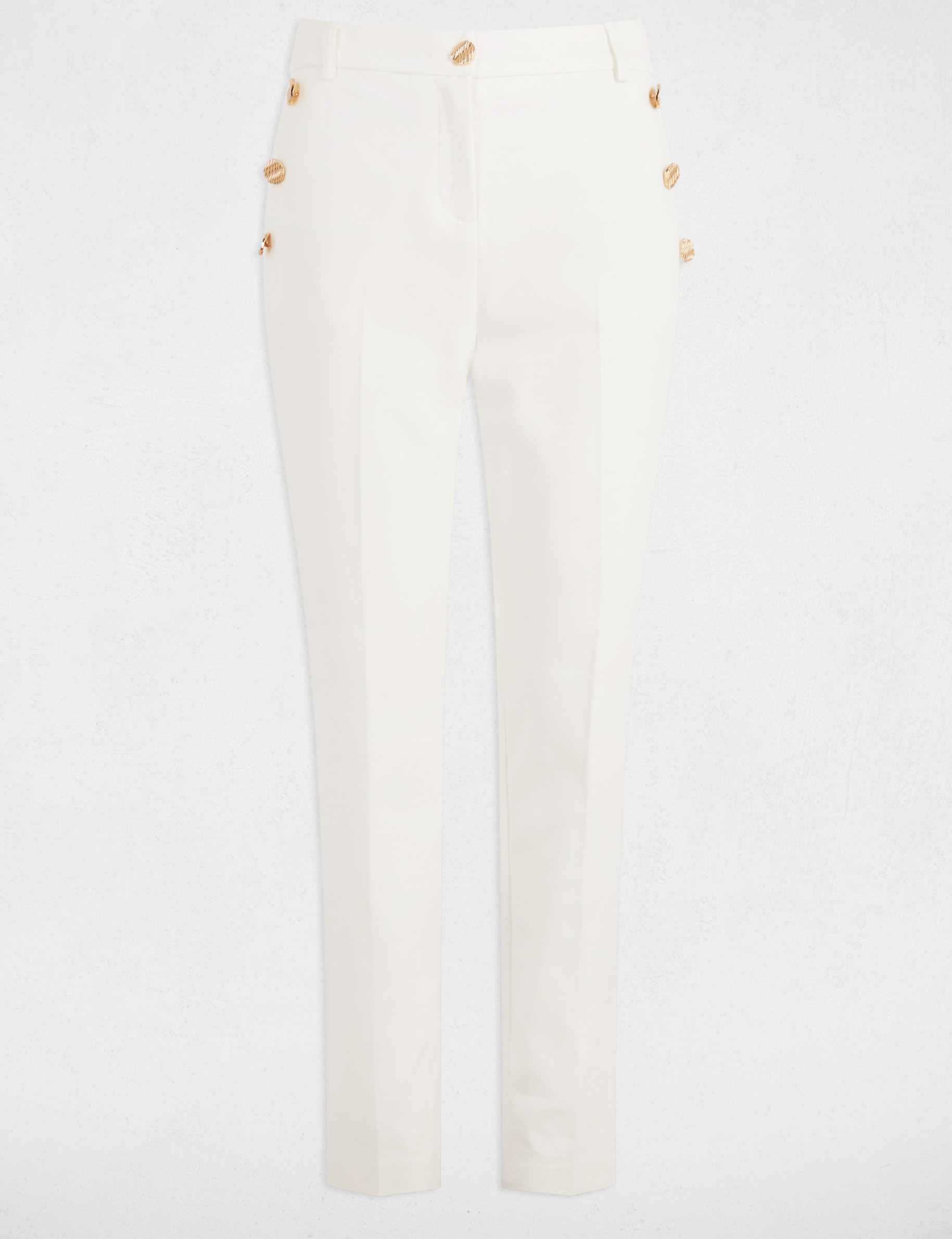 Cropped cigarette trousers white women