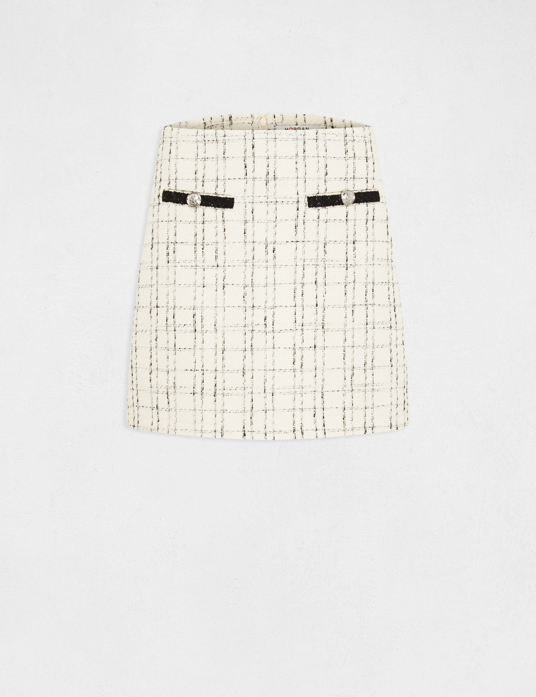 Short straight skirt ivory ladies'