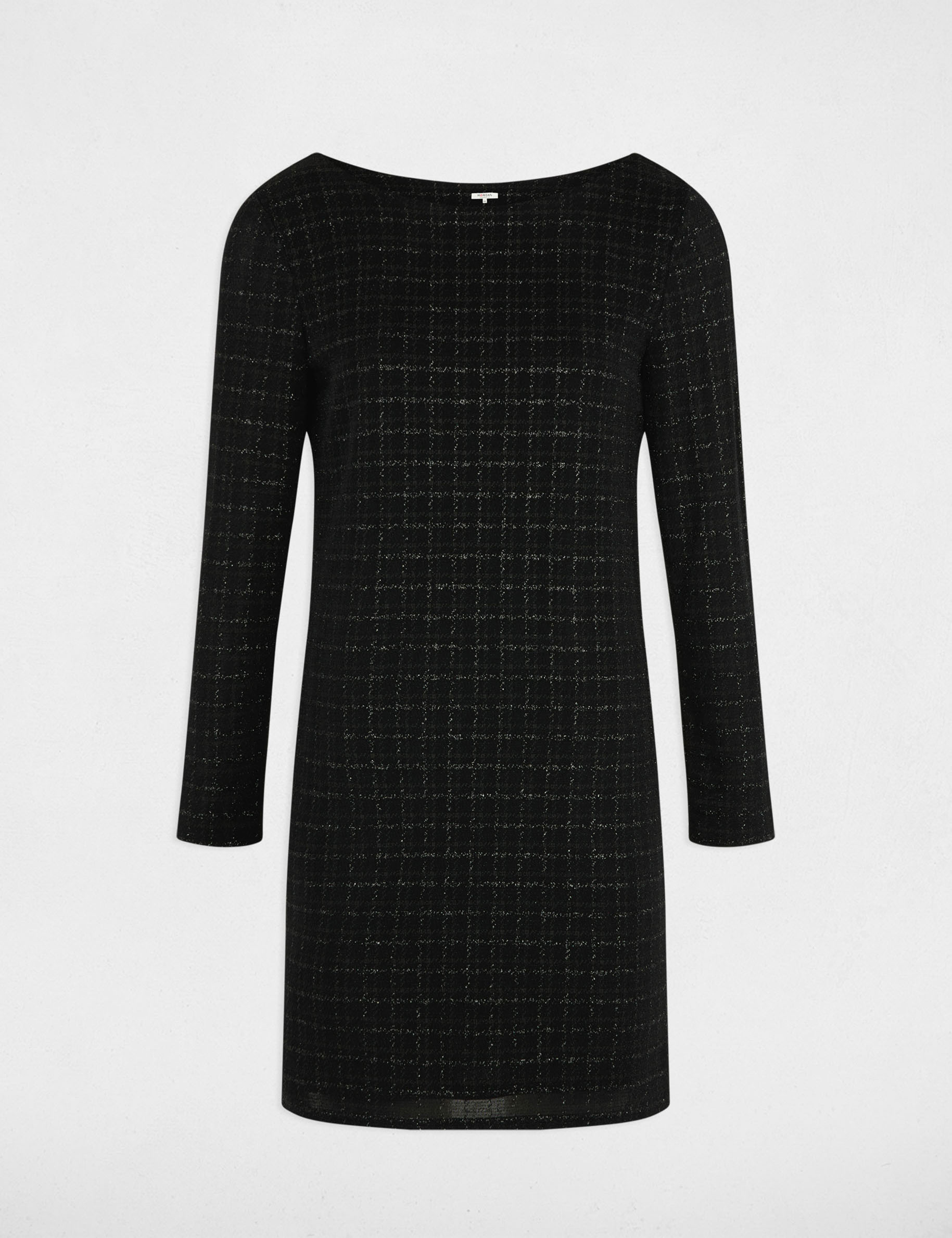 Mini straight tweed dress black women