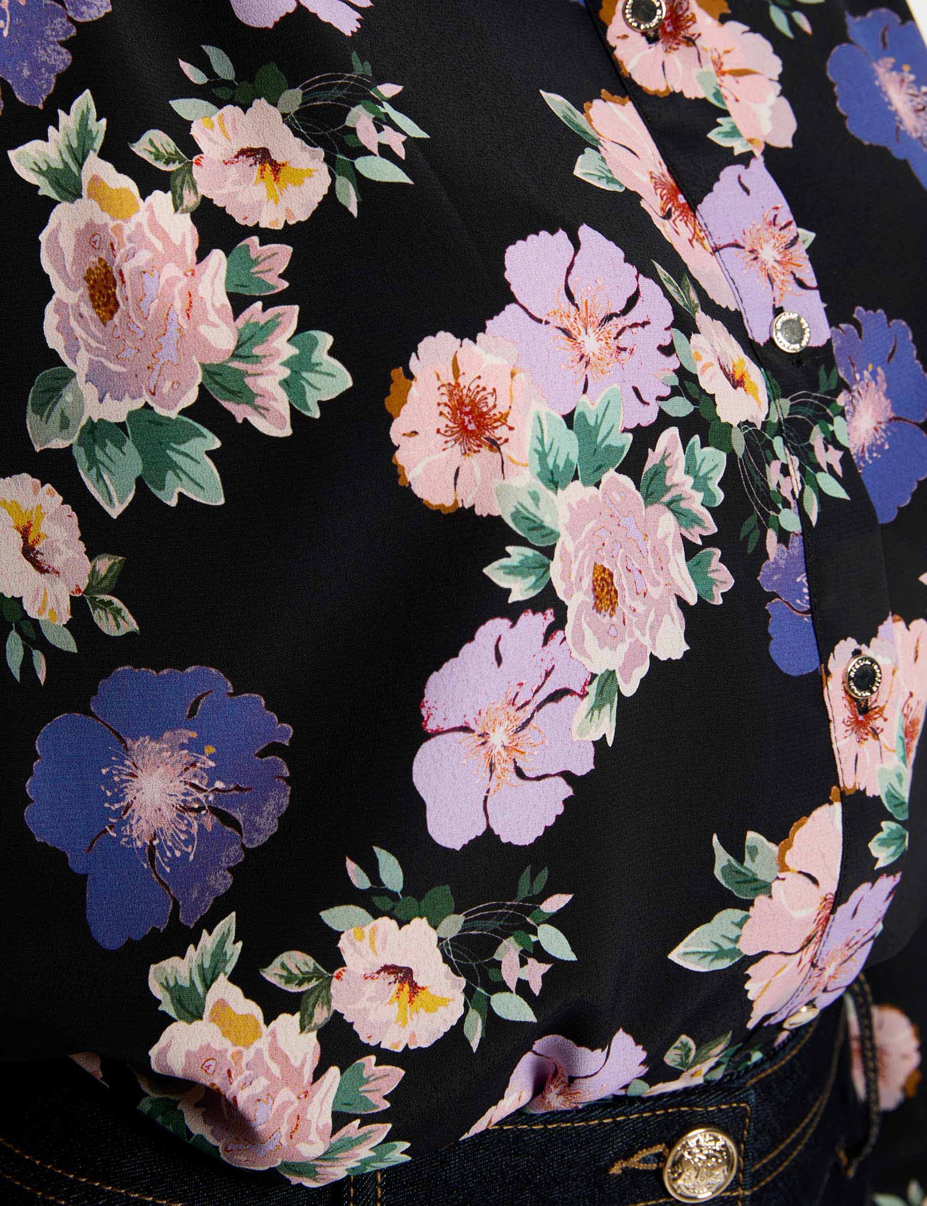 flowy printed shirt multicolor women null