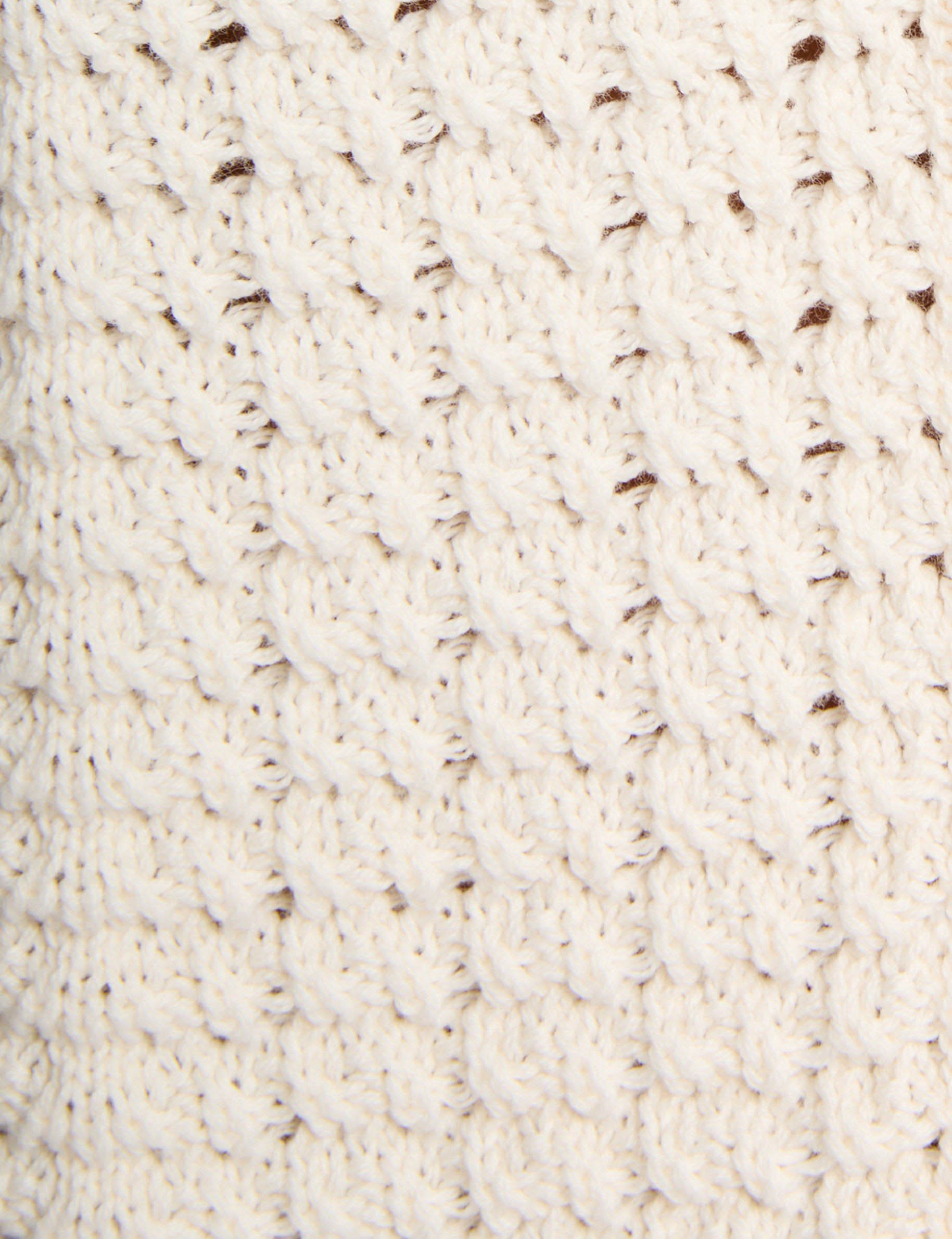 sleeveless openwork cardigan ivory women null