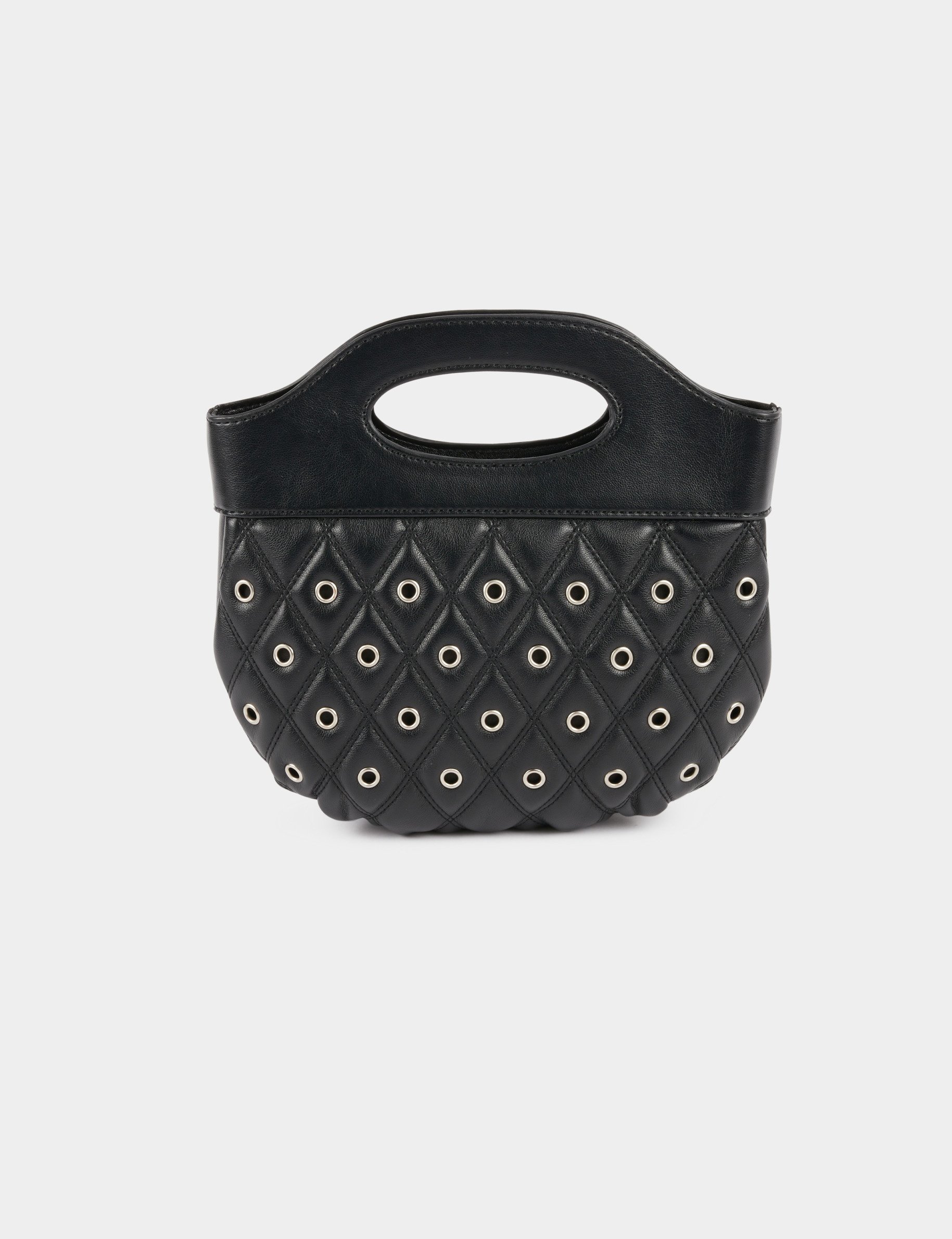 Quilted bag with eyelets black women