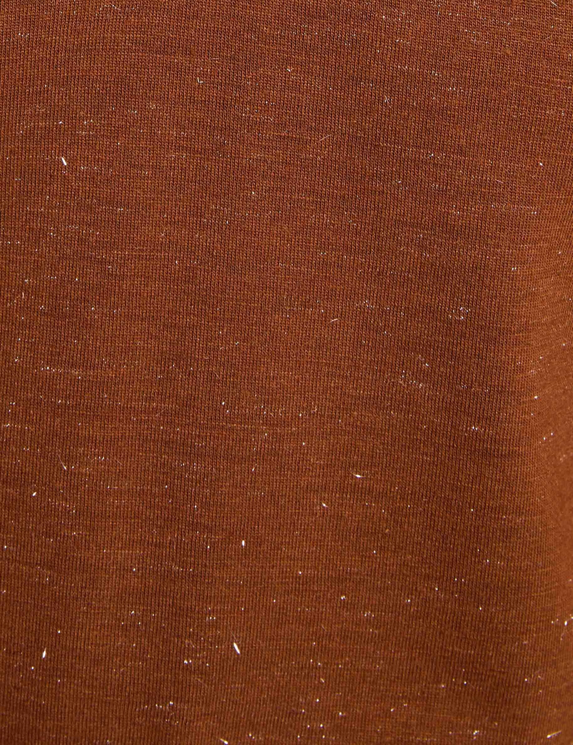 short sleeved t shirt cognac brown women null