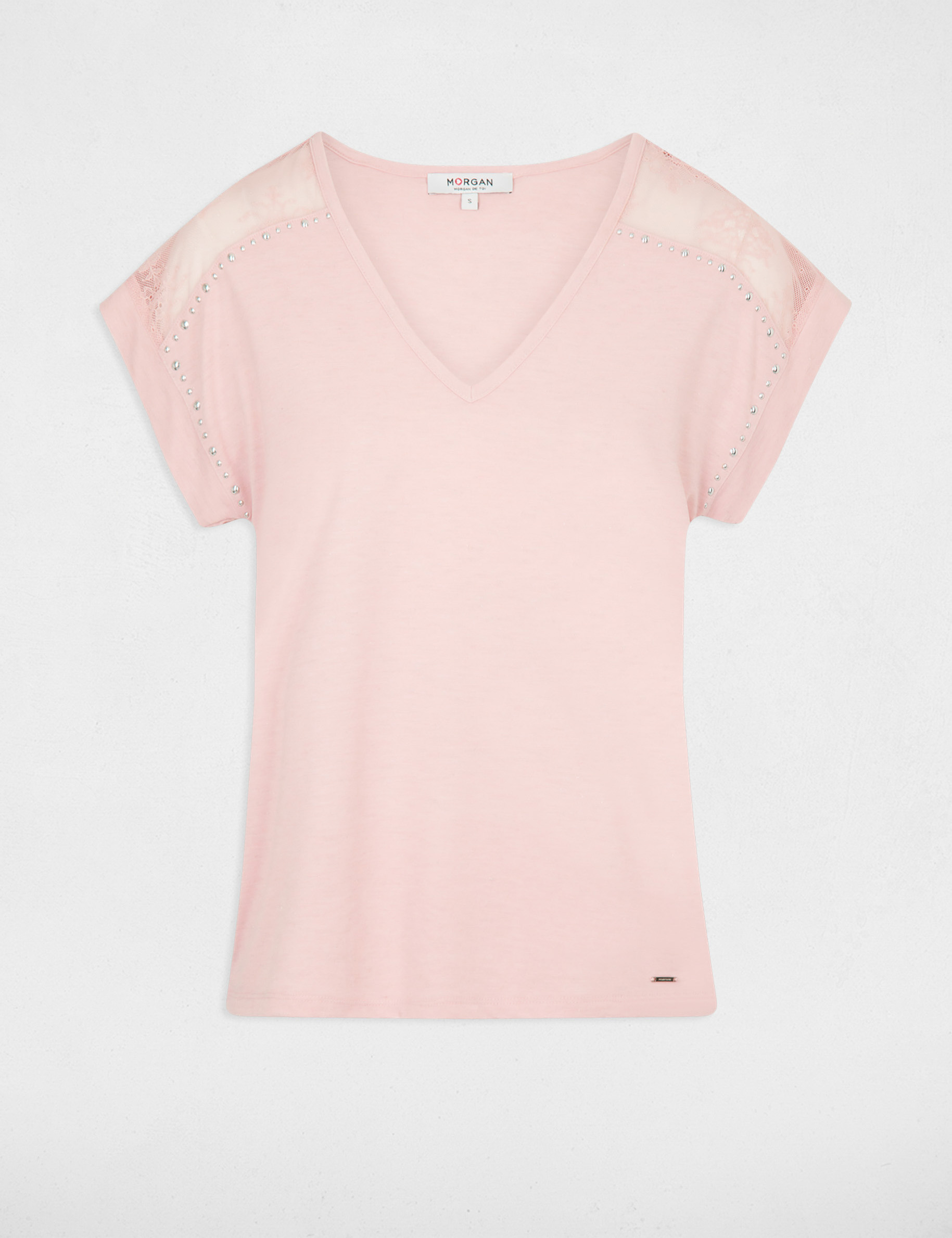 Short-sleeved t-shirt light pink women