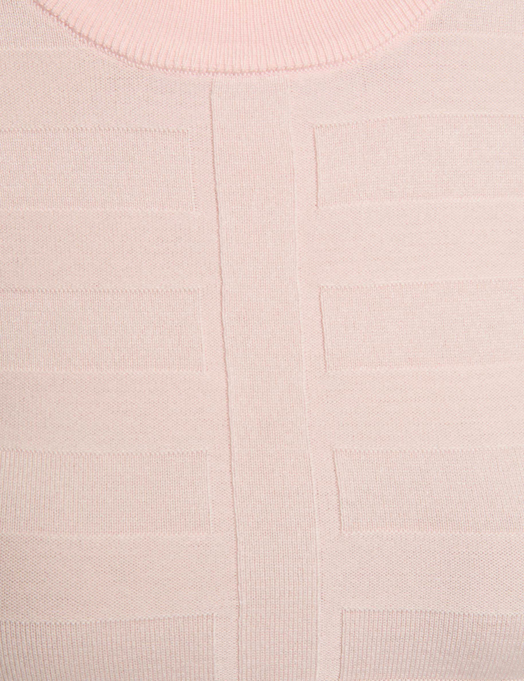 jumper with short sleeves light pink women null